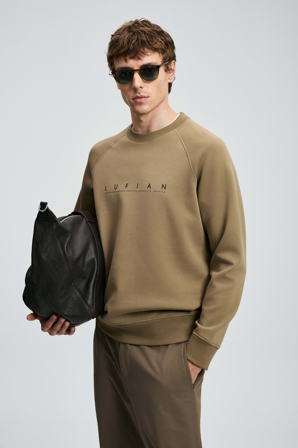 Lufian  112030177 Cooper Erkek Sweatshirt KUM - Görsel 2