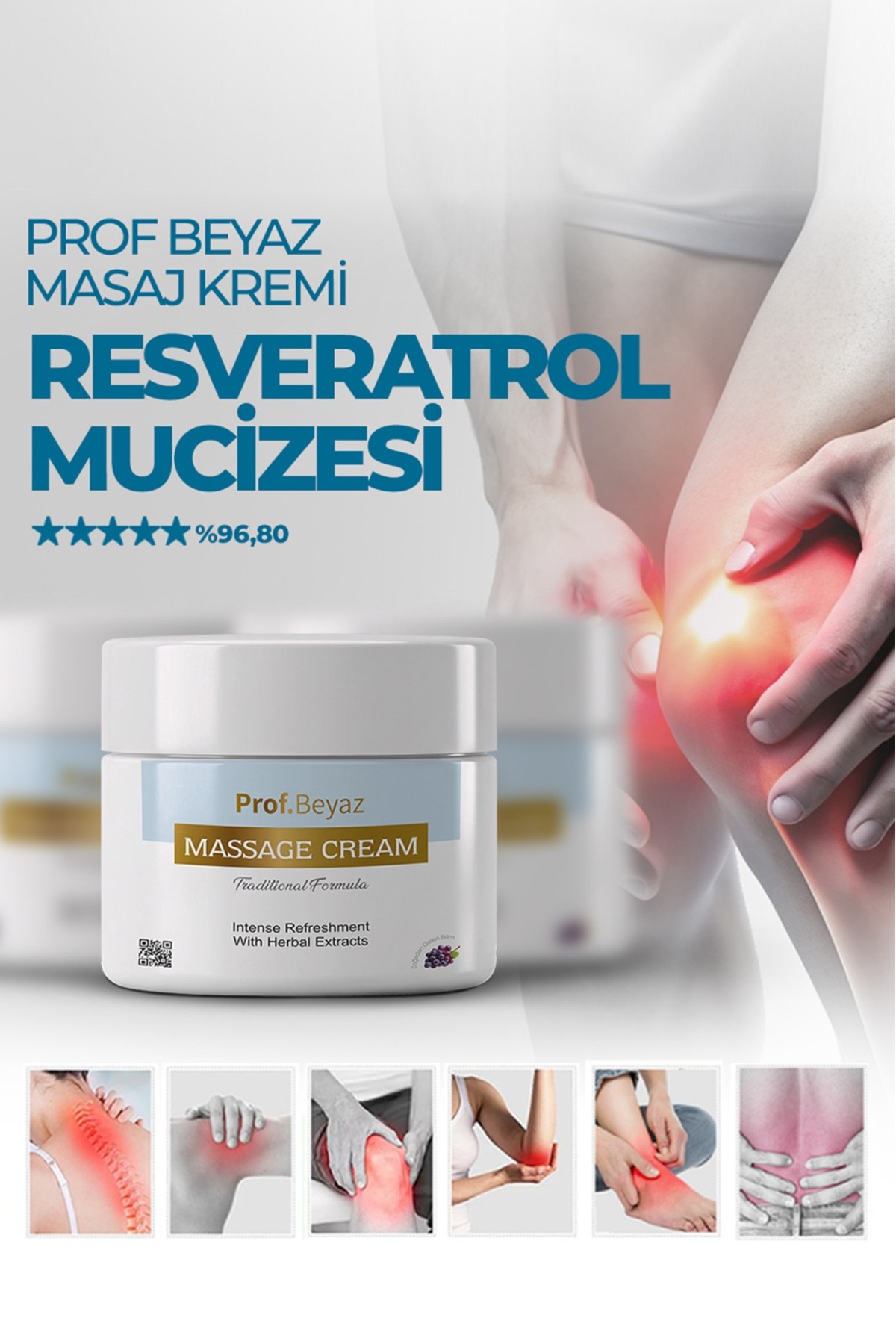 Masaj Kremi | Yoğun Resveratrol Mucizesiyle Güçlendirilmiş Bitkisel Formül — PROFB-MASAJ-150 — تصویر 5 از 5