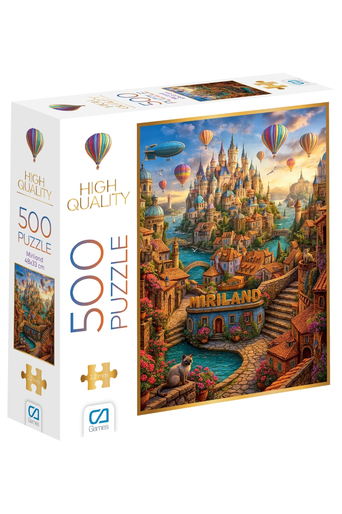 CA Games Miriland 500 Parça 2,2mm Kalınlık 48x33cm Profesyonel