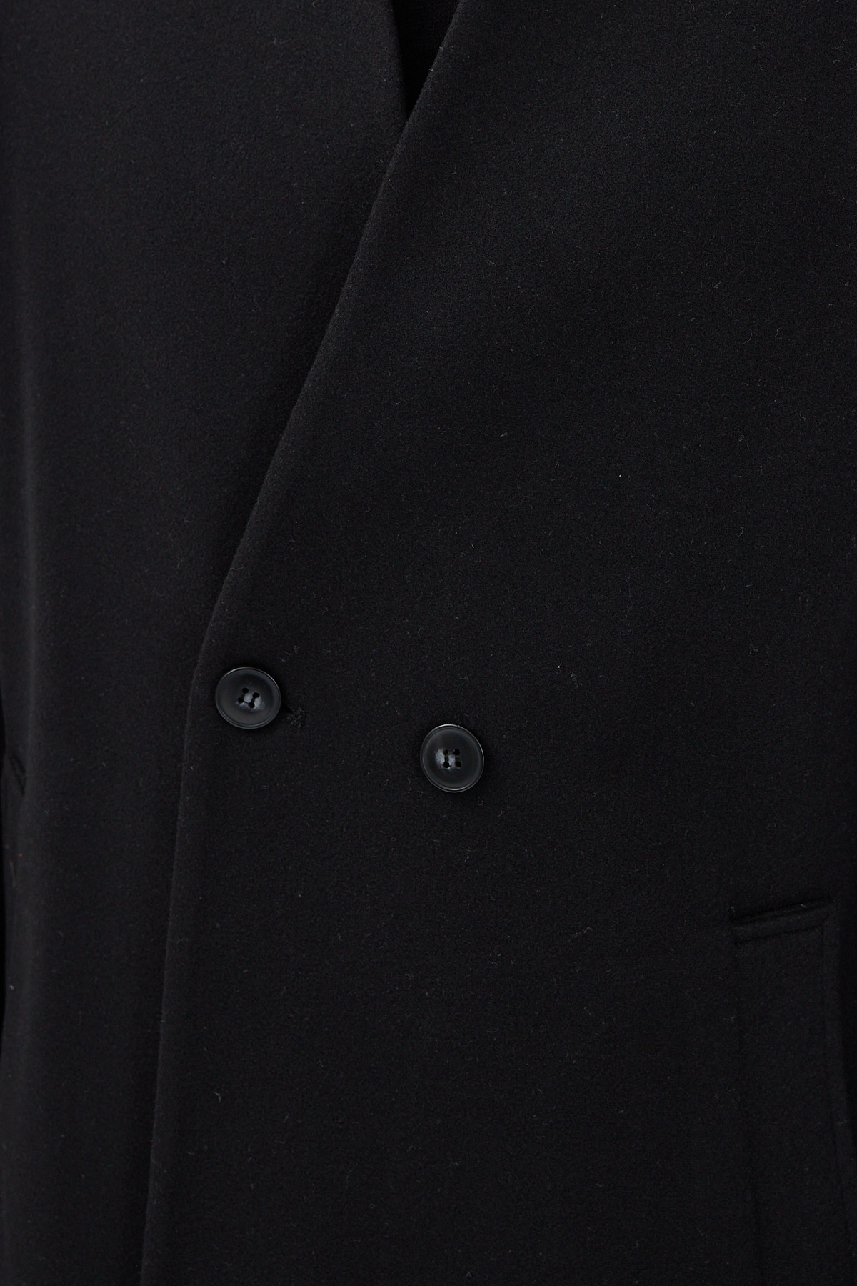 Danger  Erkek Kruvaze Kaşe Palto Mont Siyah - Görsel 7