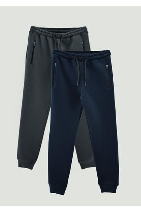 Mışıl Kids 3 İp Fermuarlı Basic Erkek Çocuk Eşofman Altı