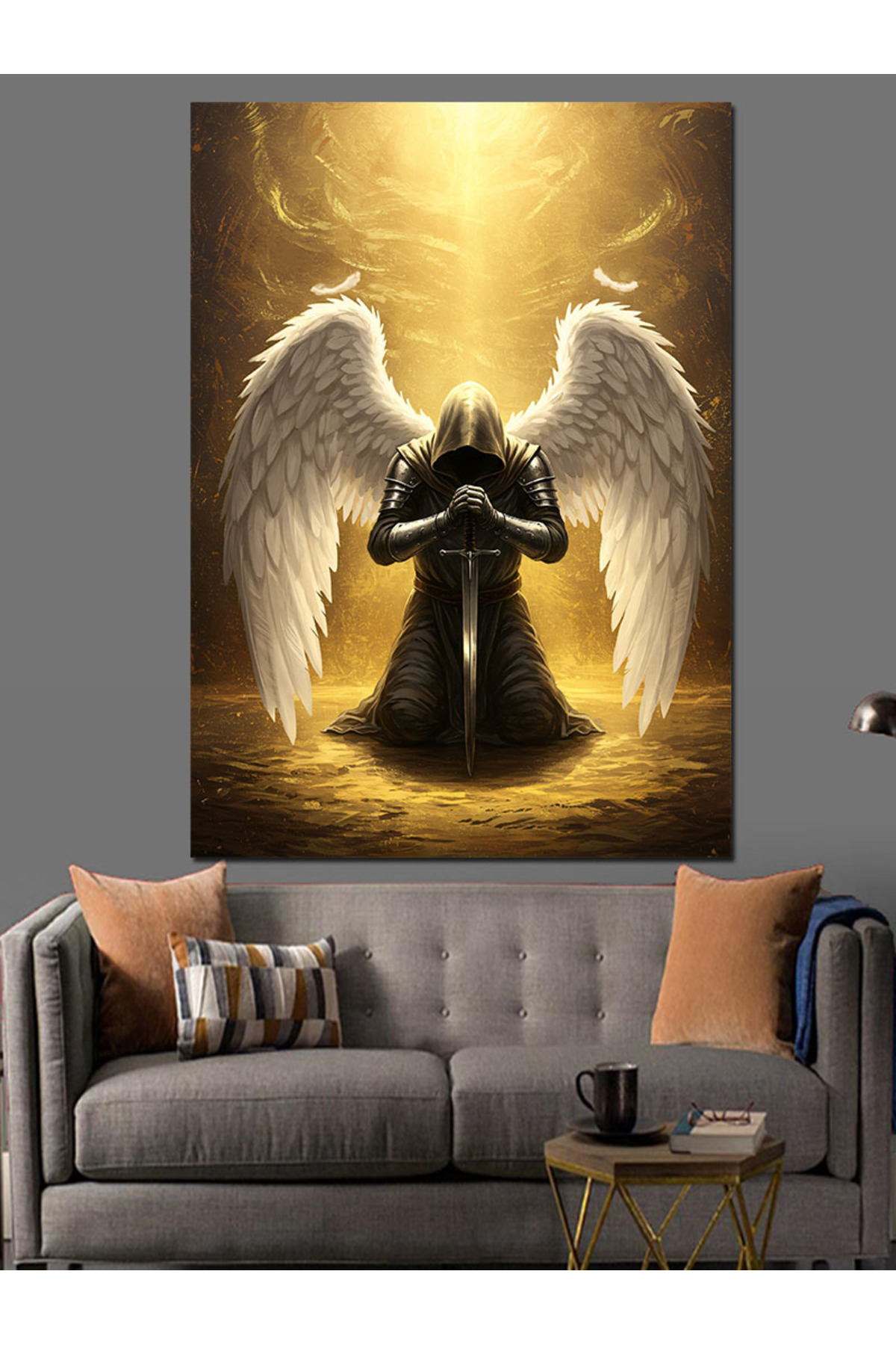 Kanatlı Melek Yüksek kaliteli yağlı boya dokulu Kanvas Canvas Tablo kanvas tablo canvas tablo duvar