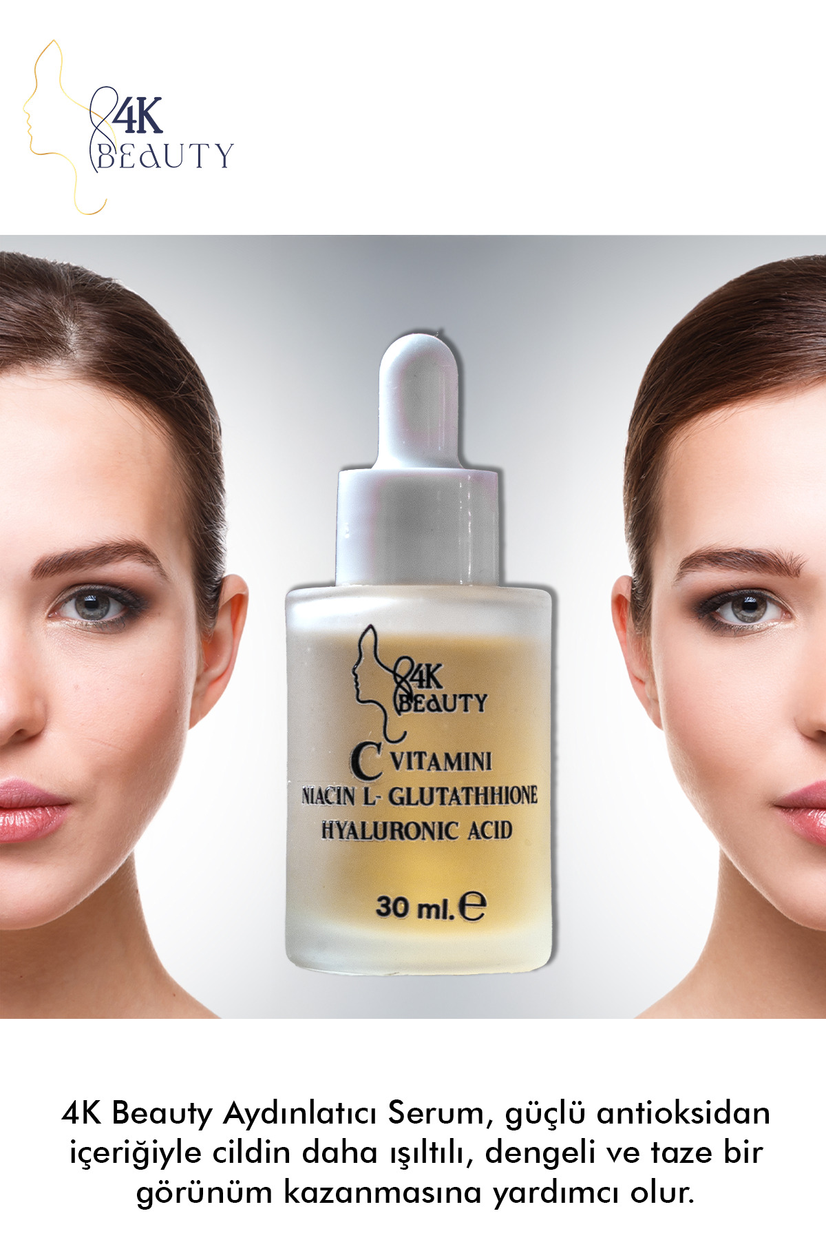 Vitamin C, Niacinamide, Glutatione, Hyaluronic Acid Serum — 4K.Beauty02 — تصویر 6 از 6