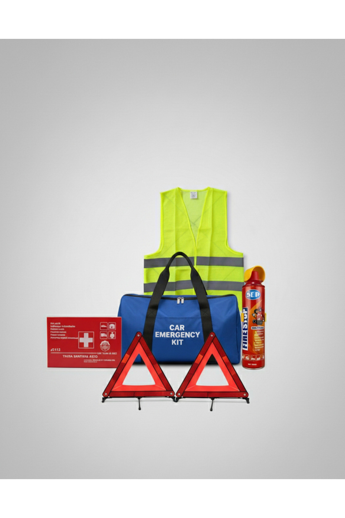 SEP Obligatoriu și Omologat R.A.R. – Kit Complet de Urgență Auto