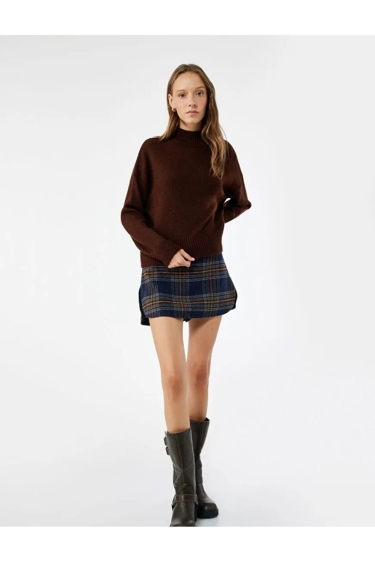 Koton  Dik Yaka Uzun Kollu Basic Triko Kazak - Görsel 2