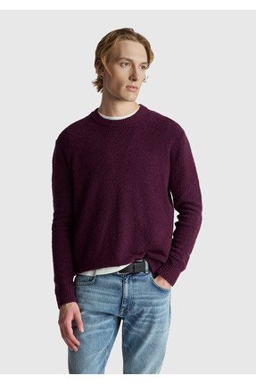 United Colors of Benetton Erkek Koyu Kahverengi Pamuk ve Yün Karışımlı Ribana...