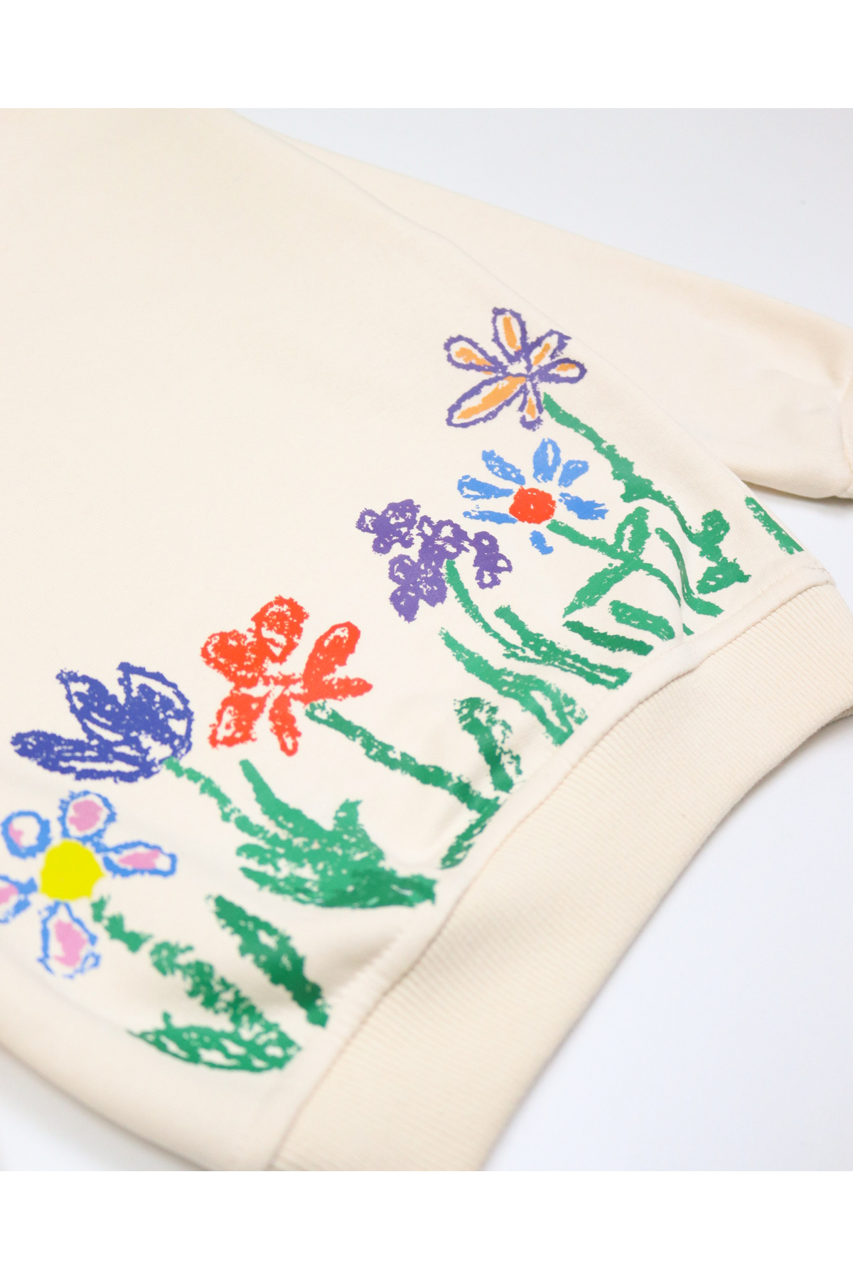 BALKABAĞI Çiçek Bahçesi Kız Çocuk Sweatshirt %100 Pamuk Rengarenk (2-8Yaş) fotoğrafı 2 (önizleme)