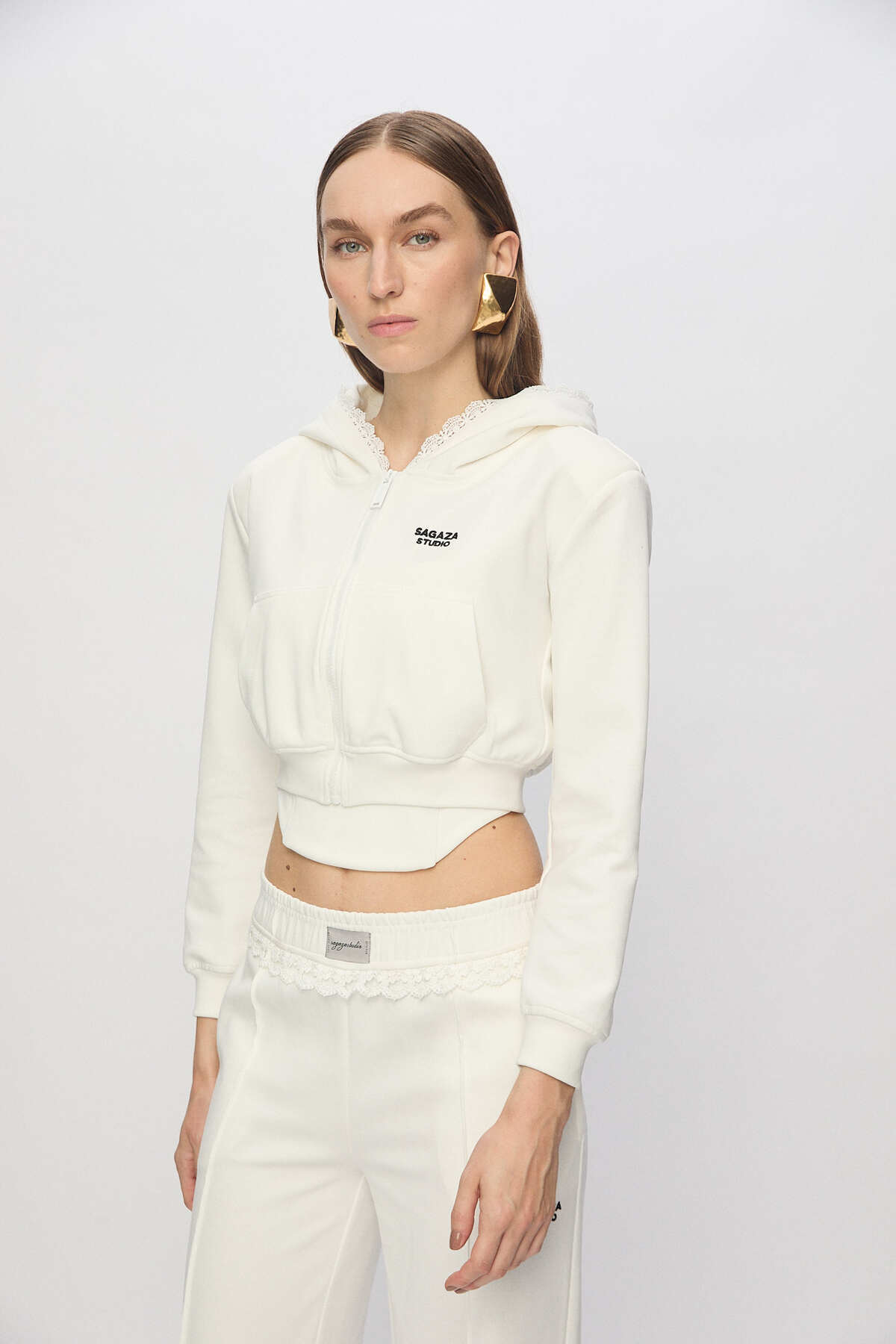 Sagaza Studio  SS6109 Mini Kapşonlu Sweatshirt - Görsel 5