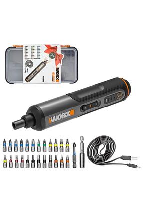 Worx WX240 4Volt/1.5Ah. Li-ion Akıllı Şarjlı Tornavida + 26 adet Bits Uç