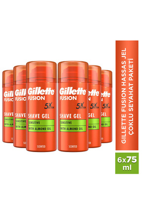 Gillette Fusion Hassas Jel 75ml x6