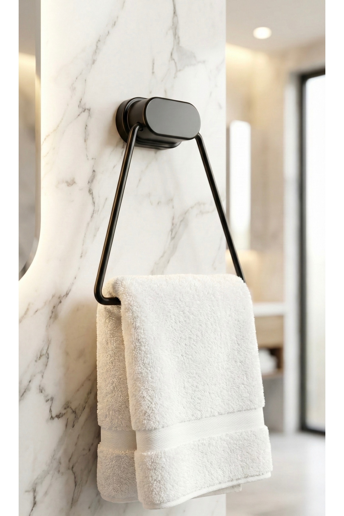 Stylish Design Towel Holder Bathroom And Kitchen Towel Holder With Adhesive Oval Head