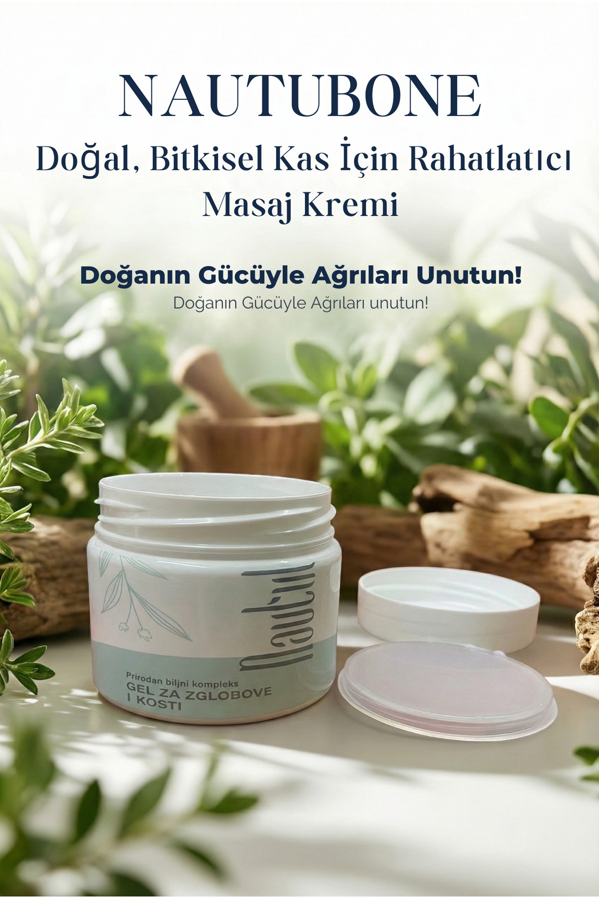 QOZMOLİFE Nautubone Doğal, Bitkisel Kas ve Eklem Bölgesi İçin Rahatlatıcı Masaj Kremi 1 Adet1 — KOZY222