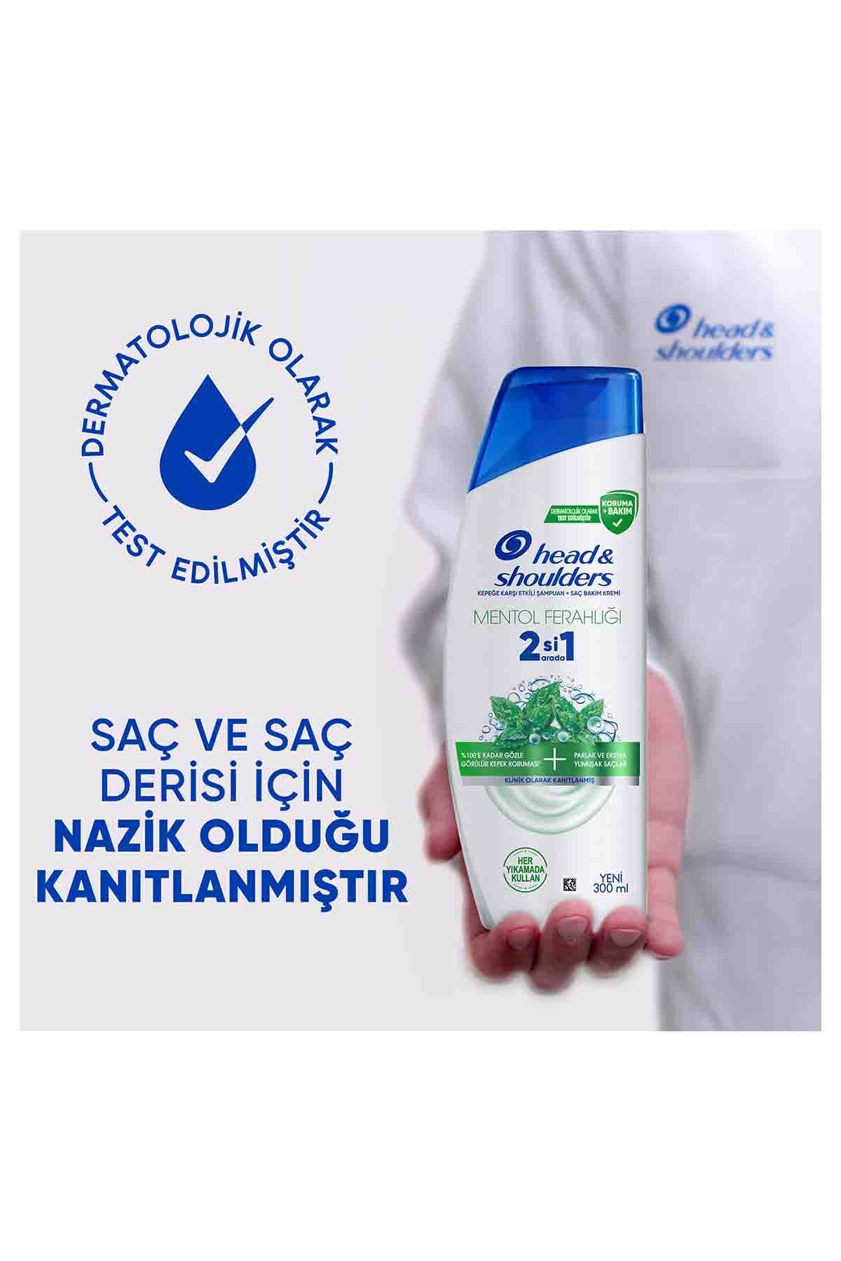 Mentol Ferahlığı 2'si 1 Arada Kepek Karşıtı Şampuan 300 ml x 4 Adet — 8681003000512 — تصویر 7 از 7