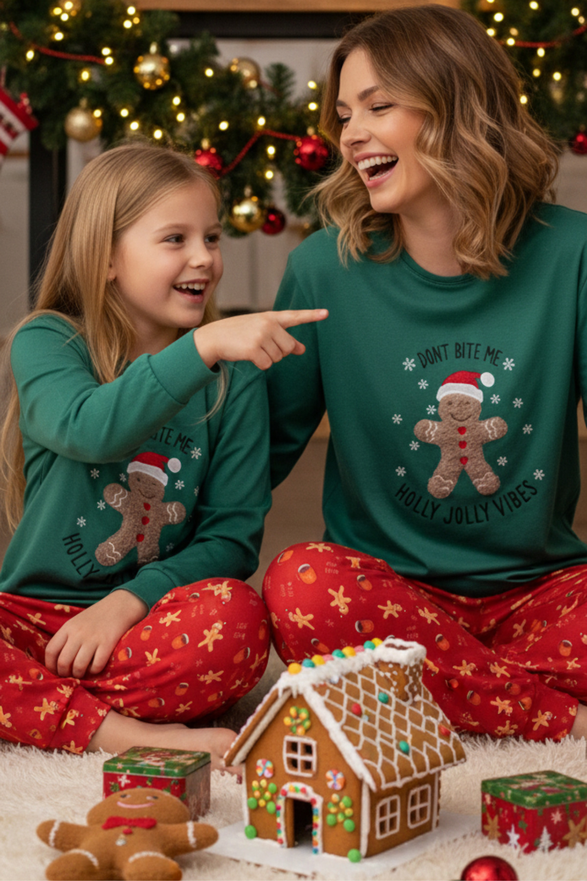 ELİTOL Termal Kurabiye Jolly Anne-Kız Pijama Takımı