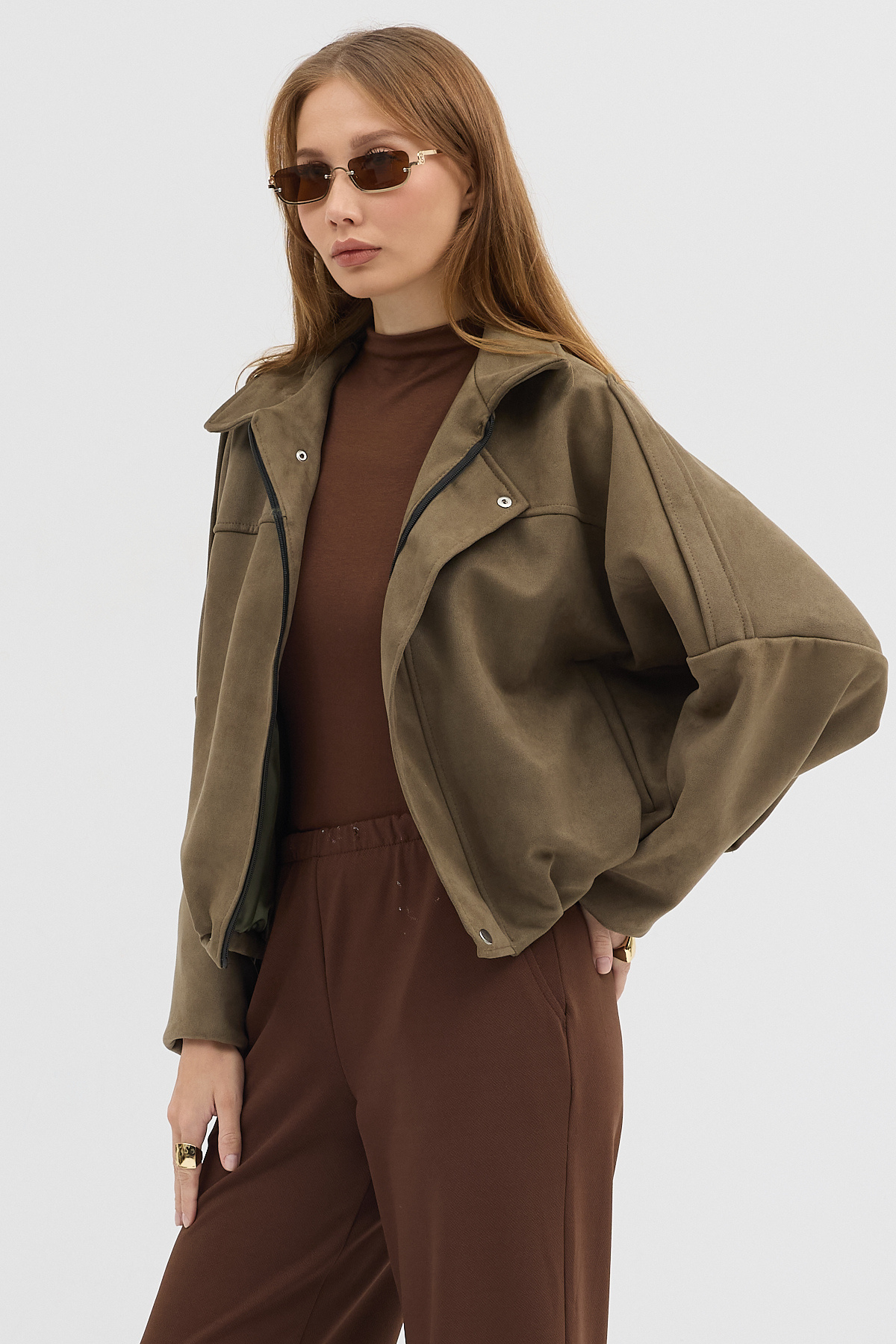 Renvo butik Ženska jakna sa otvorenim ramenima, oversize