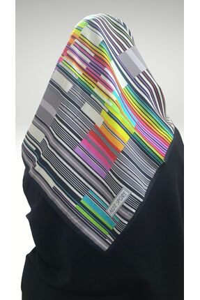 Aker Renkli Geometrik Desenli Sport Tivil Eşarp 3410797-913