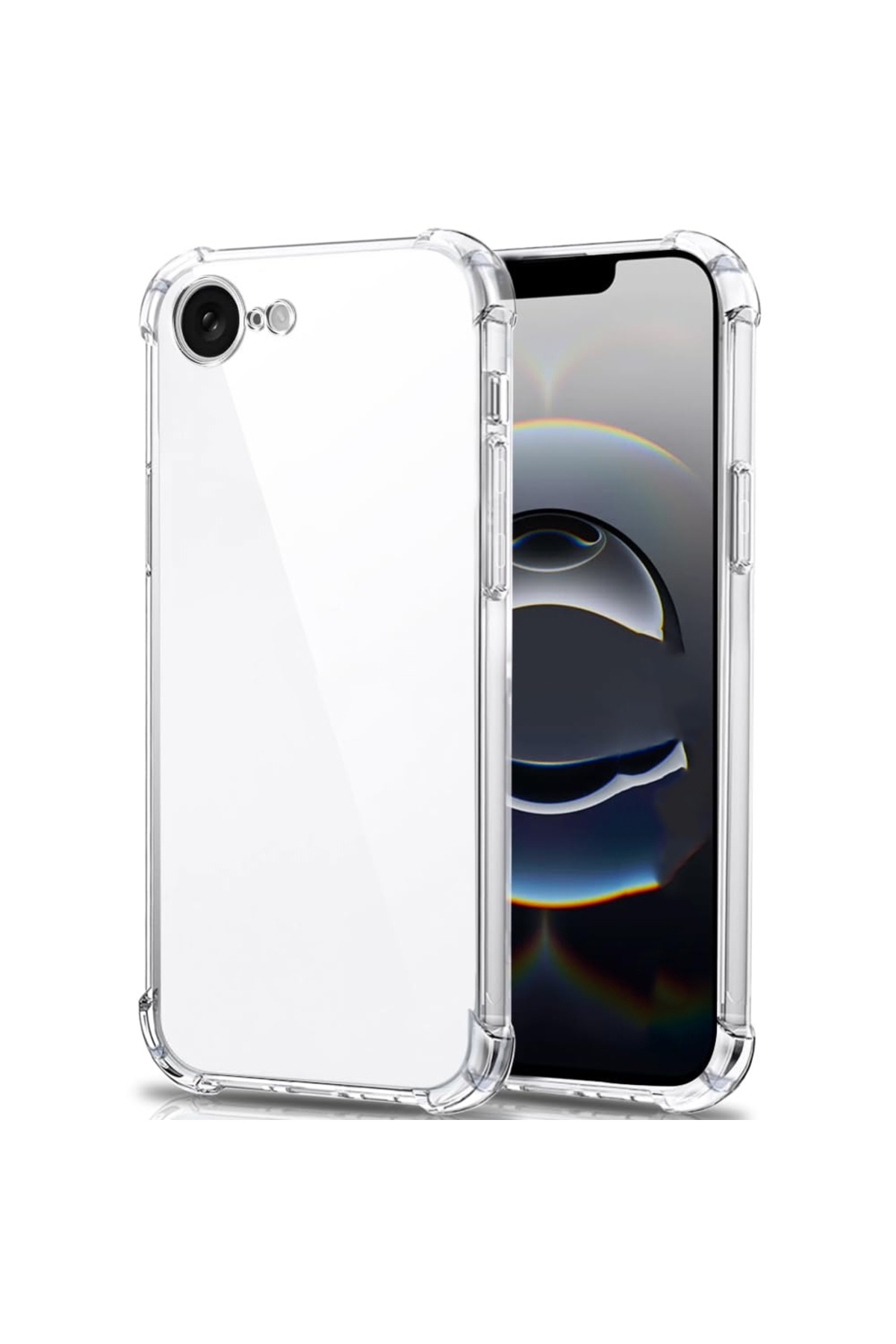 Apple iPhone 16e ile Uyumlu Kamera Korumalı Airbag Antishock Köşe Korumalı Şeffaf Silikon Kılıf