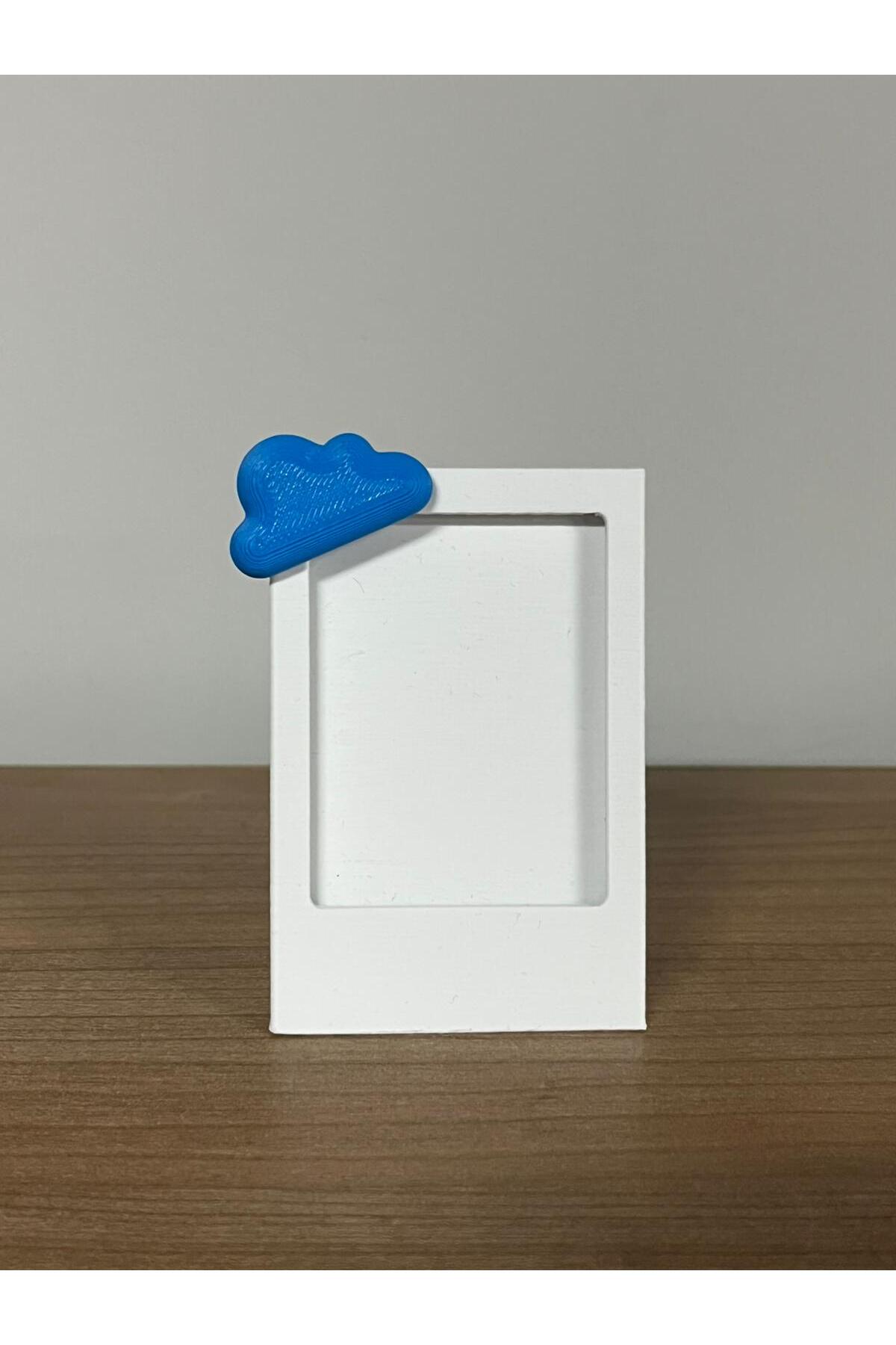 Root Made Bulut Detaylı Minimalist İnstax Fotoğraf Çerçevesi Vesikalık Bebek, Aile, Hatıra Çerçevesi fotoğrafı 2 (önizleme)