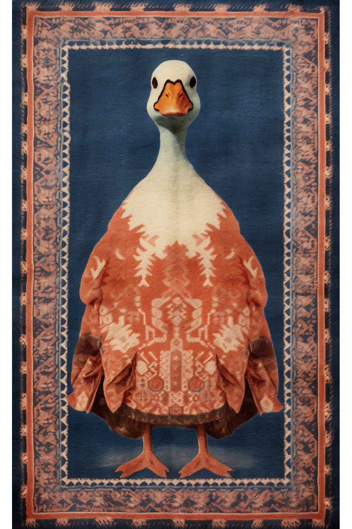 Dido Collection Surrealist Duck Patterned Modern Decorative Rug 3386
