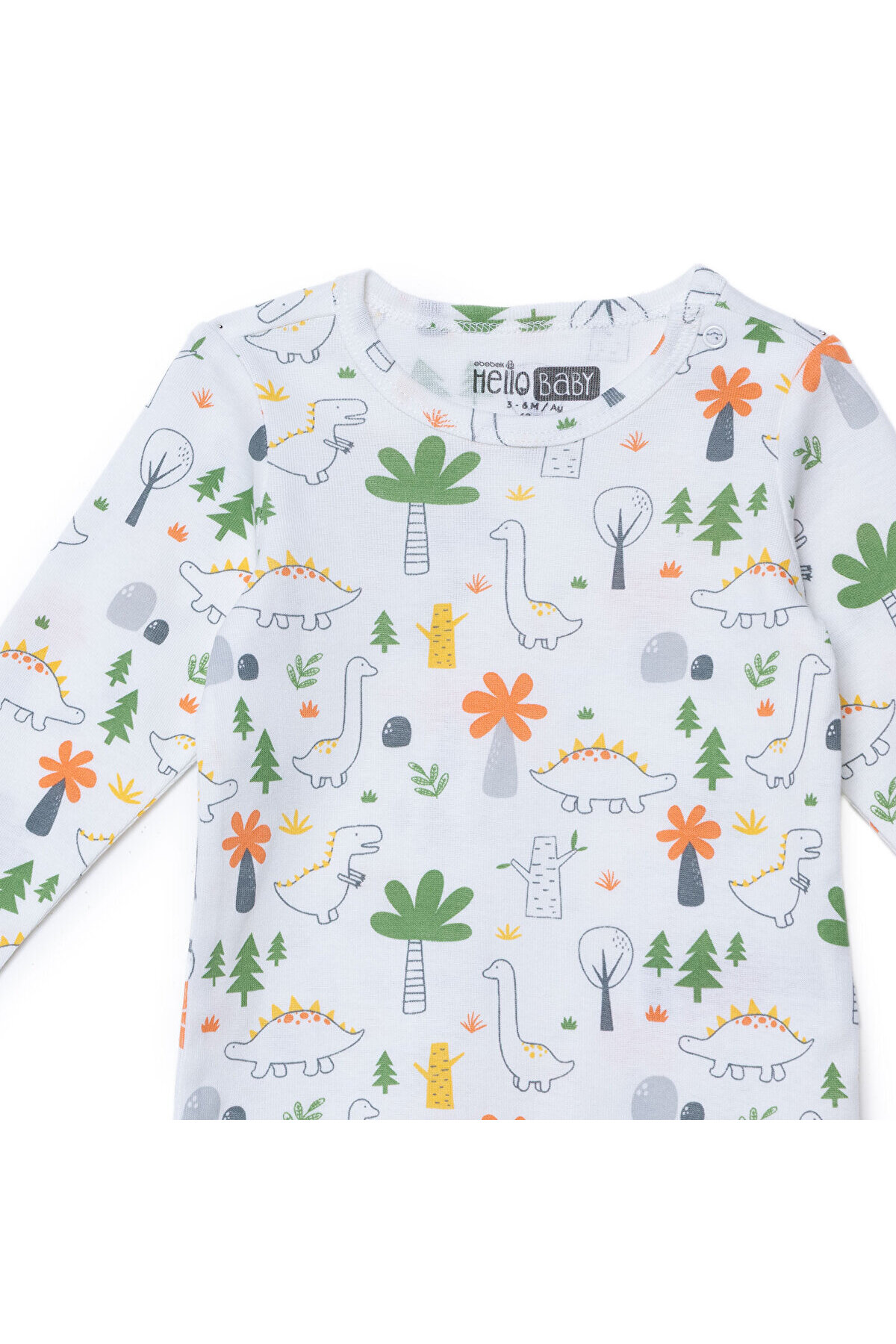 ebebek Hello Baby HelloBaby Erkek Bebek Uzun Kol Body İnterlok Çıtçıtlı Yaka Uzun Kol fotoğrafı 3 (önizleme)