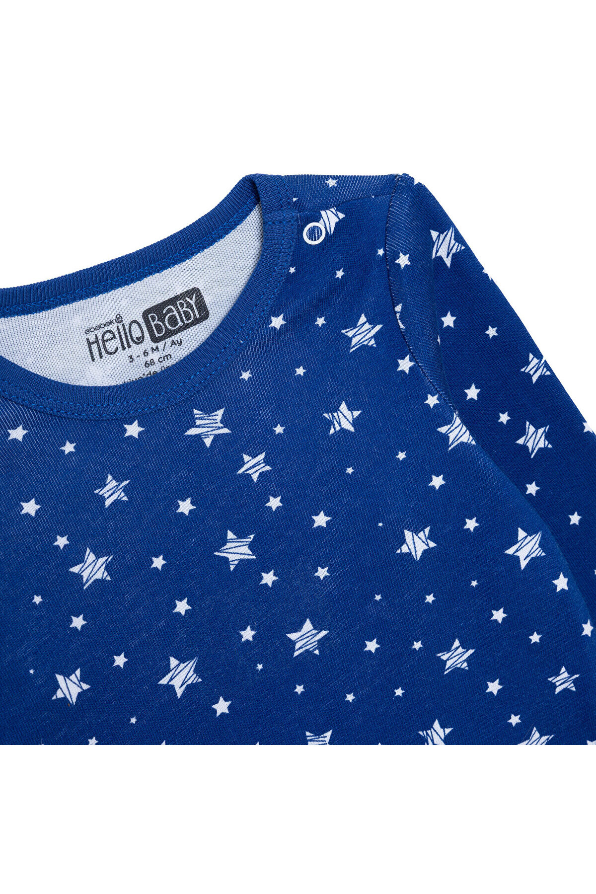 ebebek Hello Baby HelloBaby Erkek Bebek Uzun Kol Body İnterlok Çıtçıtlı Yaka Uzun Kol fotoğrafı 3 (önizleme)