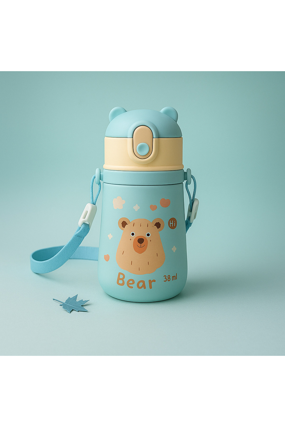 Tantitoni Soft Ice Bear Kids Askılı Paslanmaz Çelik Termos 380 ML fotoğrafı 2 (önizleme)