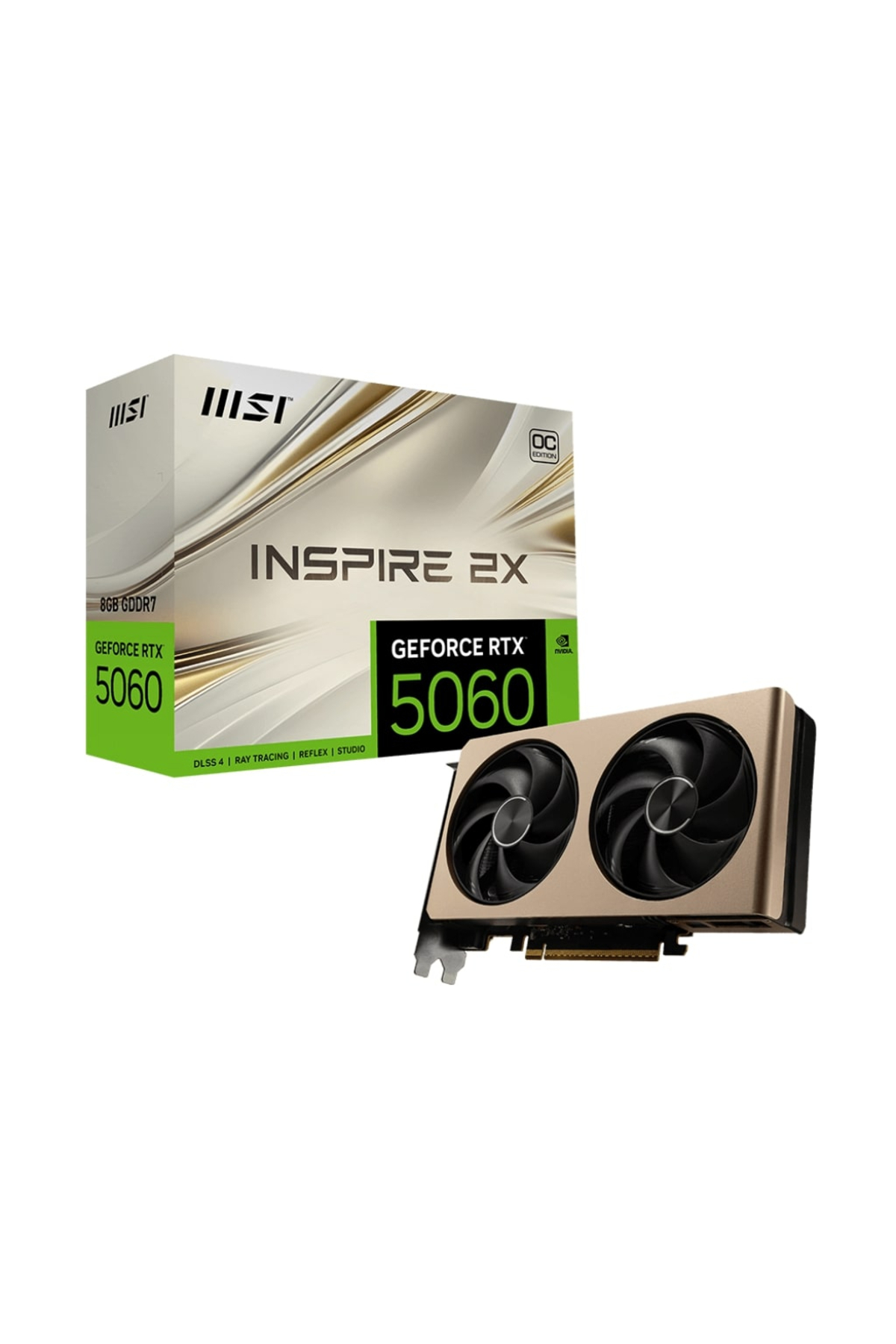 MSI GeForce RTX 5060 8G INSPIRE 2X OC GDDR7 128Bit DX12 Gaming