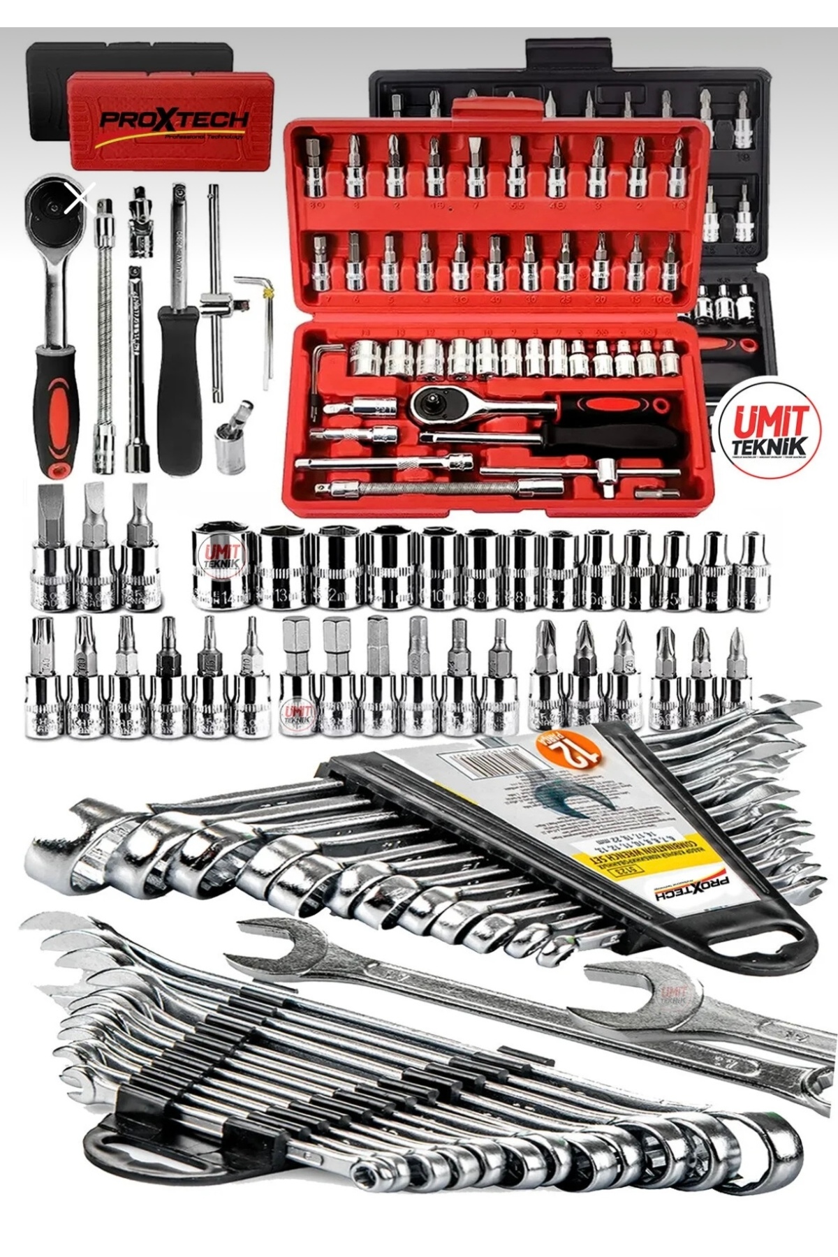 RUBİKOM 58 Parça 46 mini Lokma takımı Otomatik Cırcırlı 1/4 “ 12