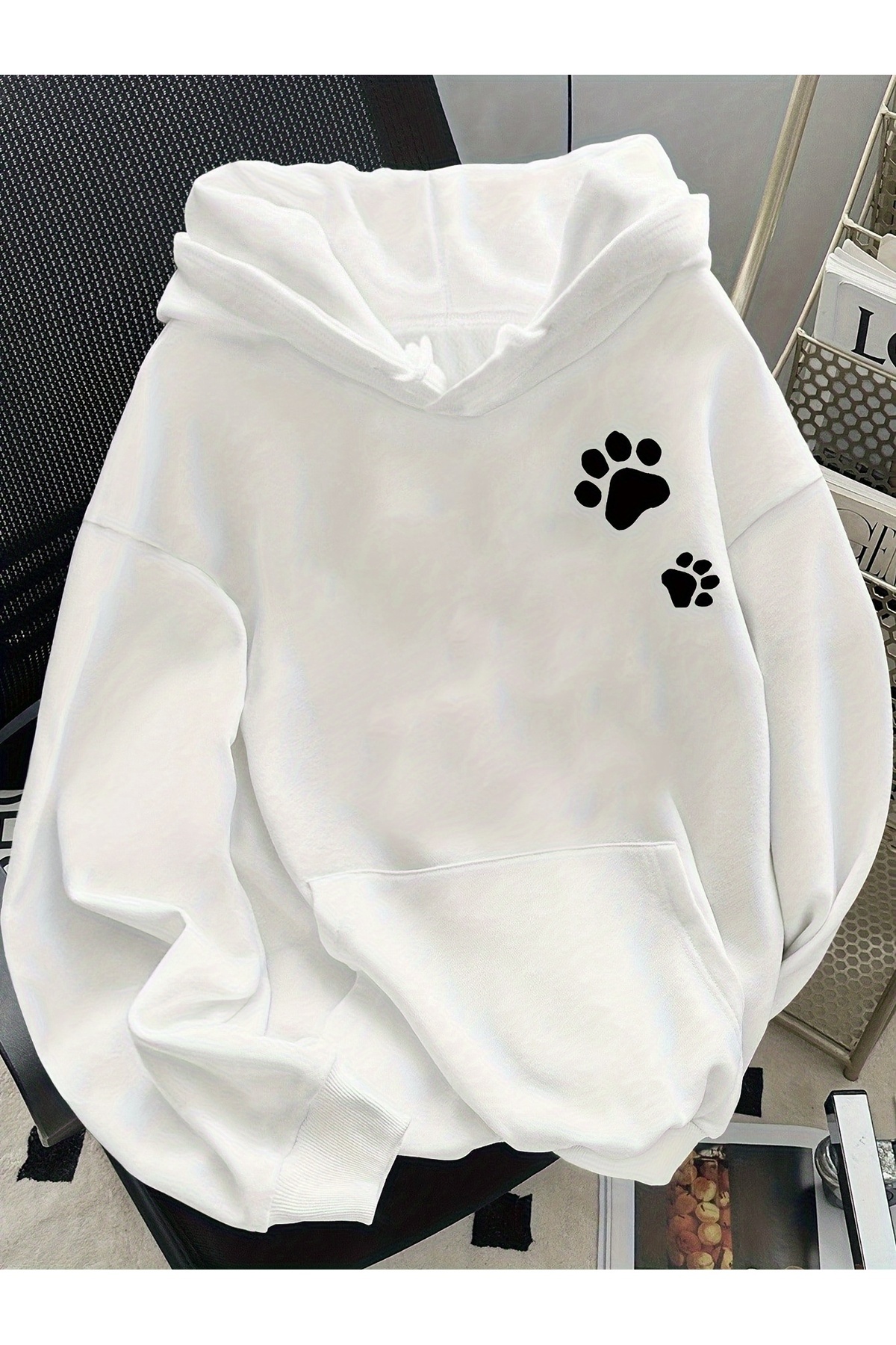 GALASHOP  Kedi Pati desenli Kadınlar için Kapşonlu - Görsel 2