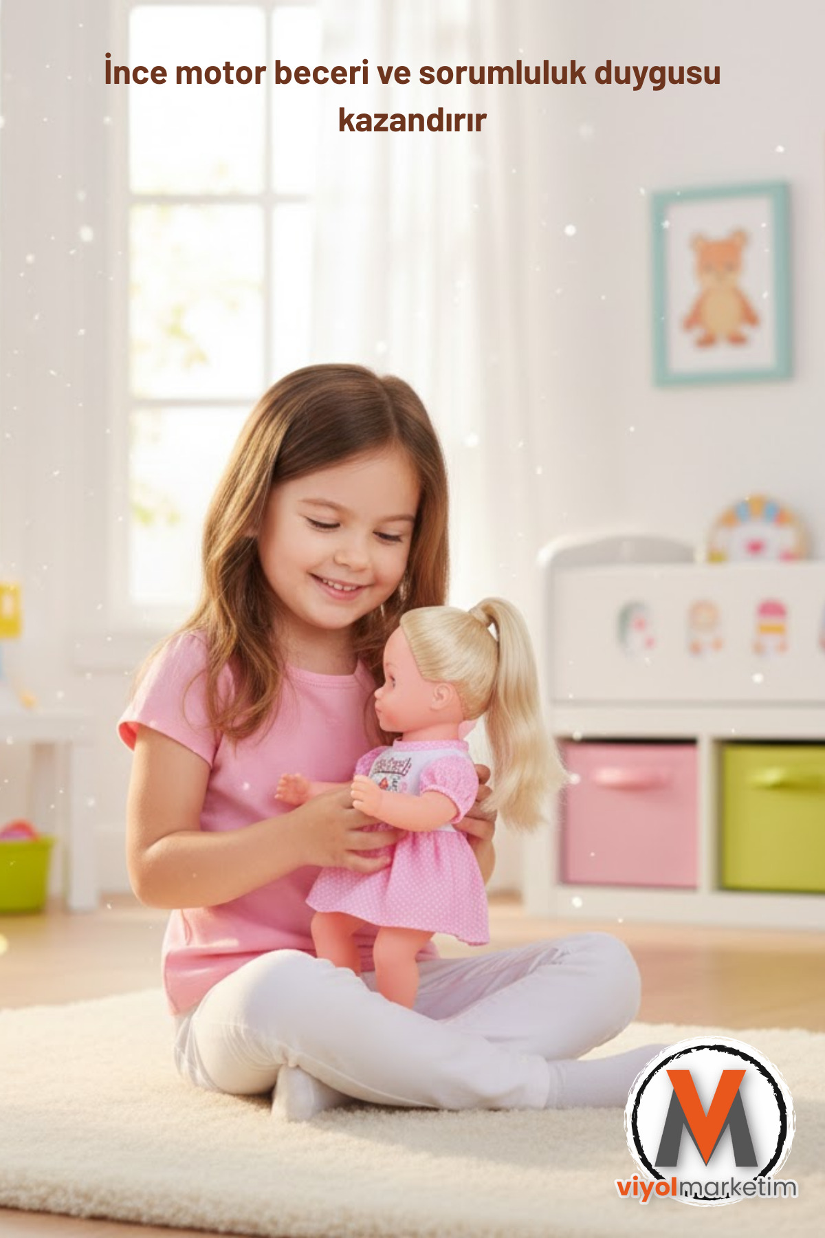 viyolmarketim Sare Model Et Bebek 40 cm – Türkçe Konuşan Sesli Oyuncak Kız Bebek (Kutulu) fotoğrafı 7 (önizleme)