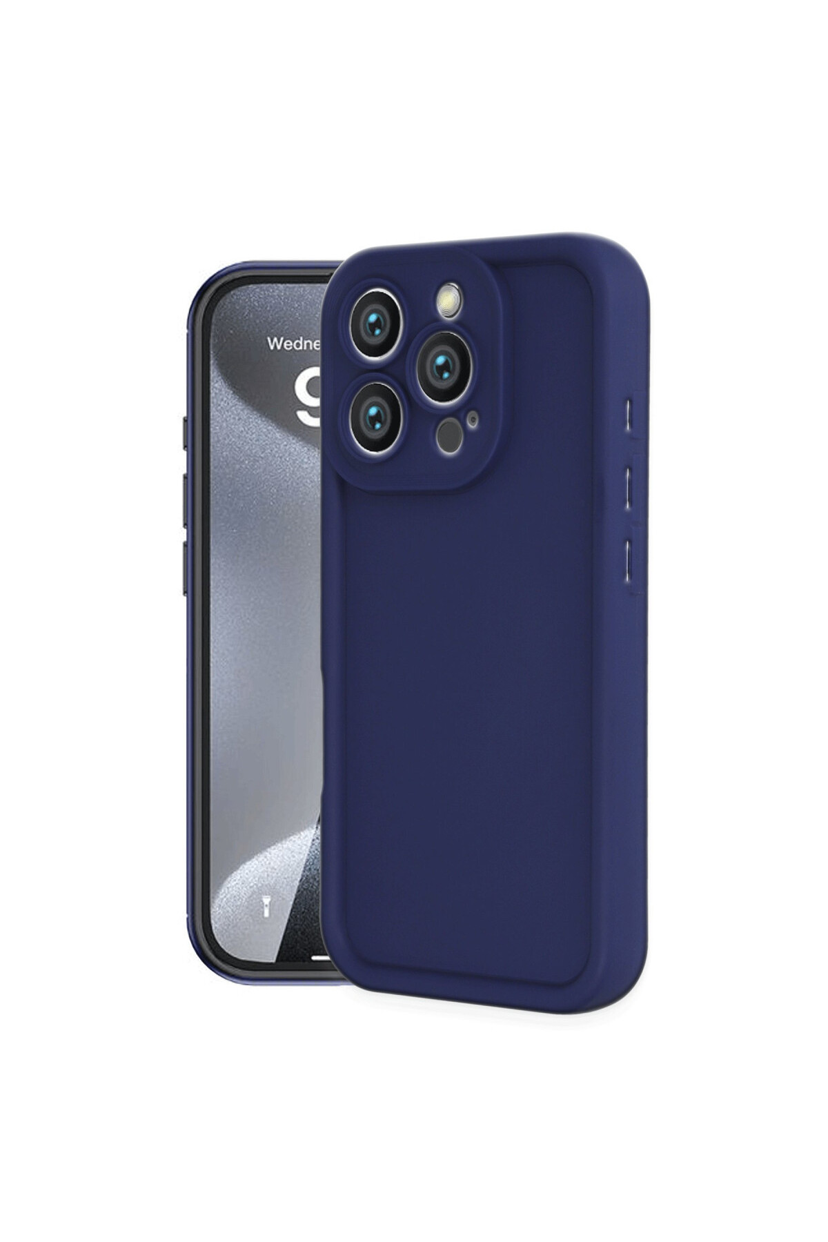 iPhone 16 Pro Kılıf Kamera ve Kenar Koruma Çıkıntılı Soft Renkli Silikon Kapak