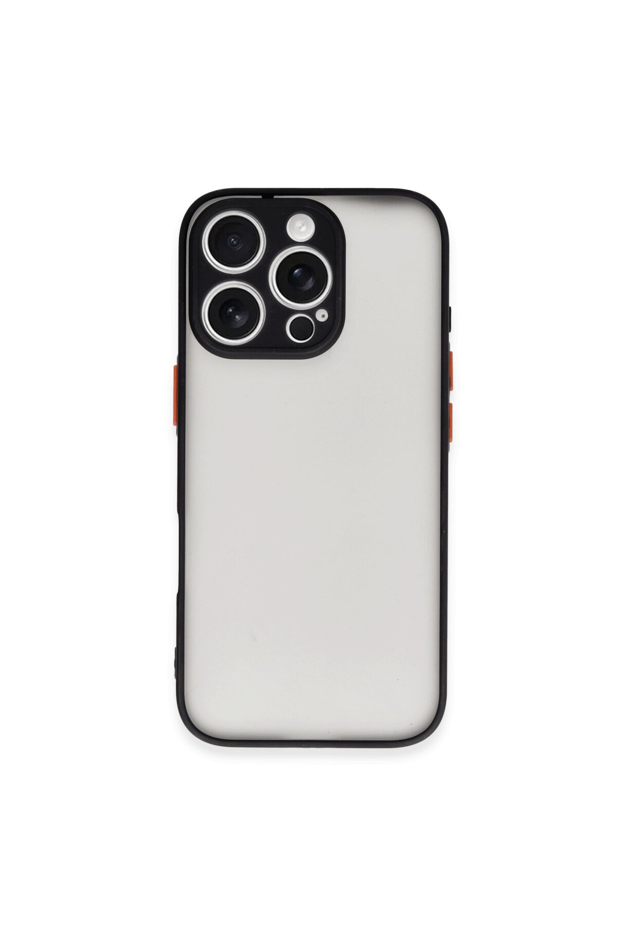 iPhone 16 Pro İçin Uyumlu Buzlu Tasarım Renkli Tuş Mat Tasarım Sararmaz Kılıf