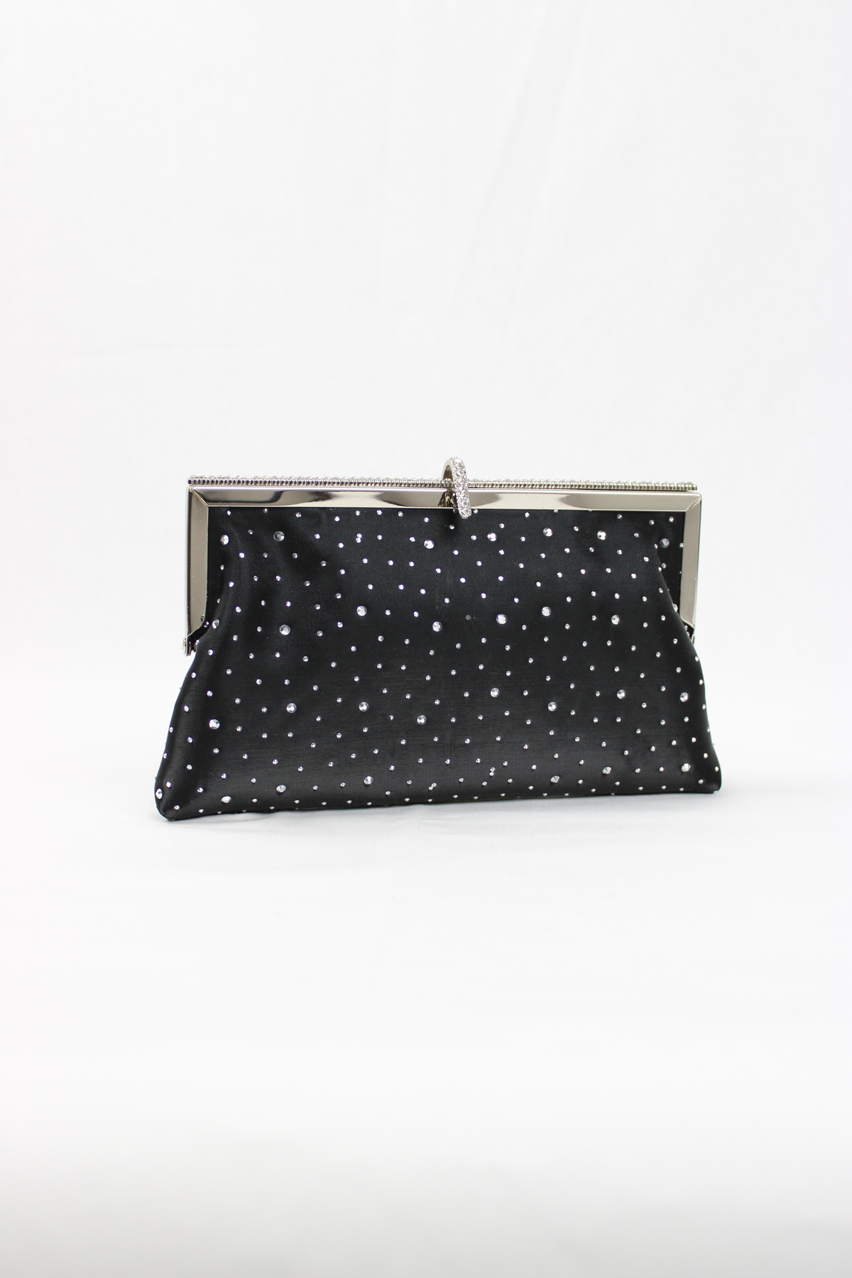 mossi Kadın Metal Çerçeveli Taş Detaylı Zincirli Abiye Clutch Çanta görsel 2