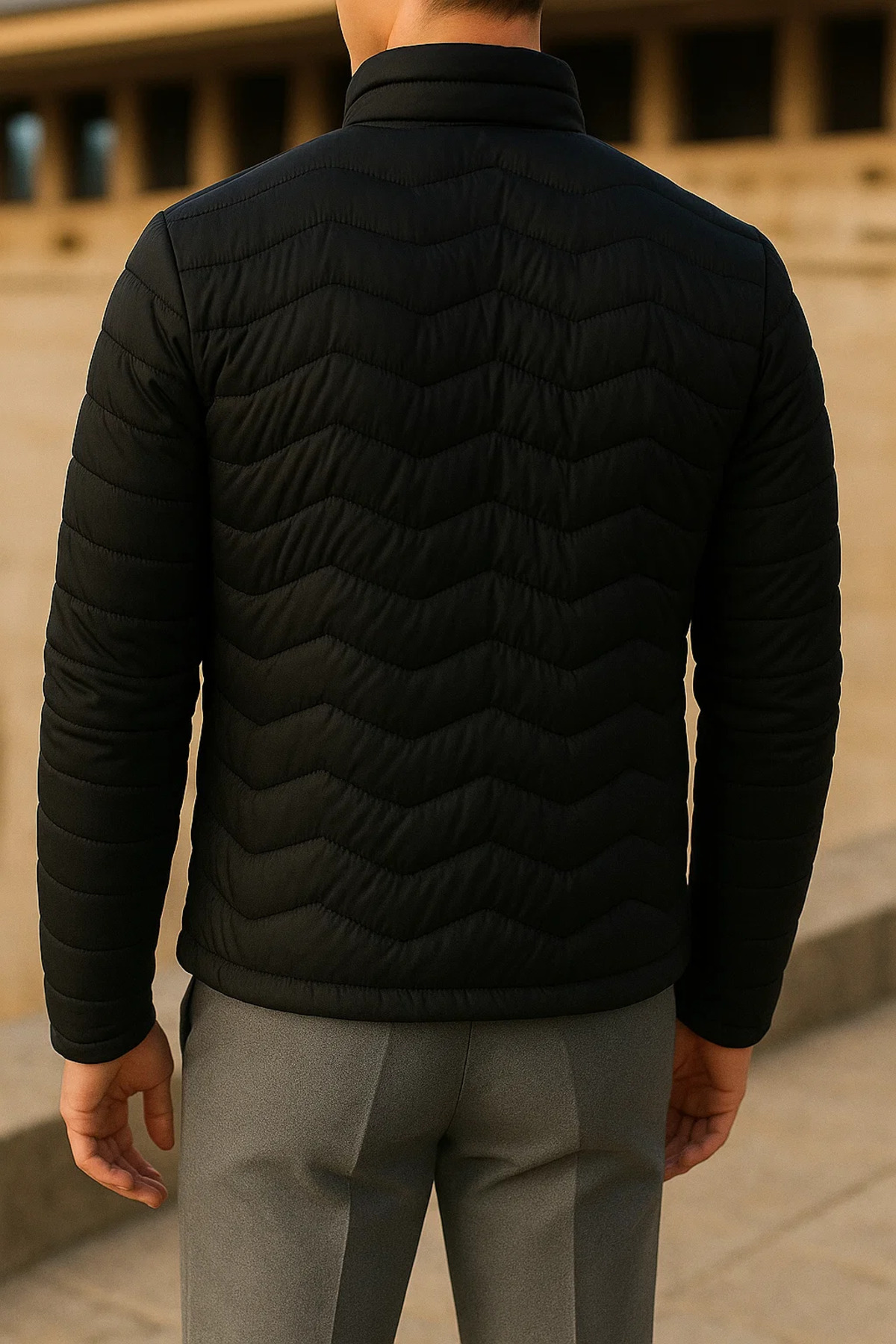 comstar  Erkek Günlük Astarlı Siyah Şişme Mont - Görsel 6