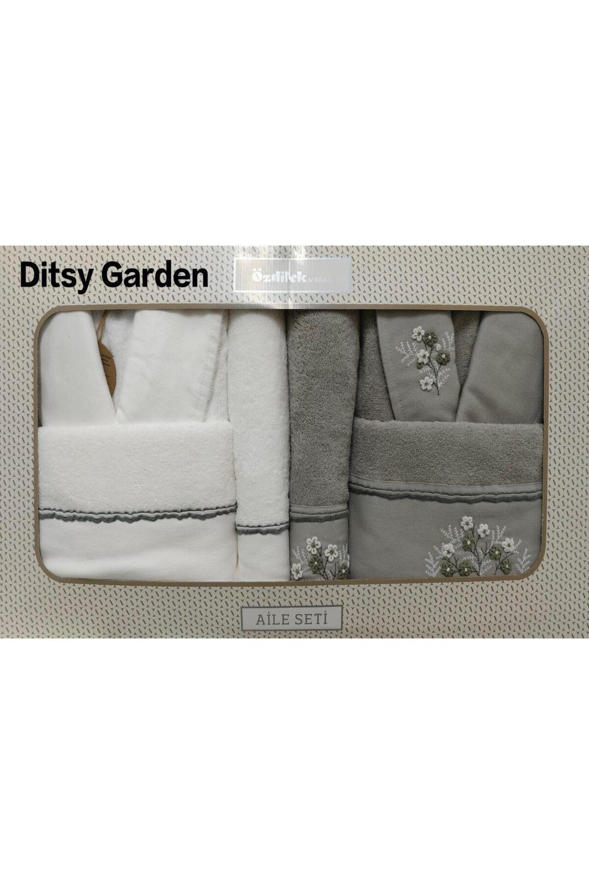 Özdilek DITSY GARDEN AİLE SETİ Krem-Gri - Fiyatı, Yorumları