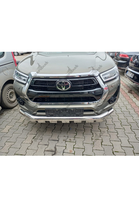 guardbuck TOYOTA HİLUX 2020-2024 - ÖN KORUMA - SHARK BIYIK - KROM - 70Ø LİK B...