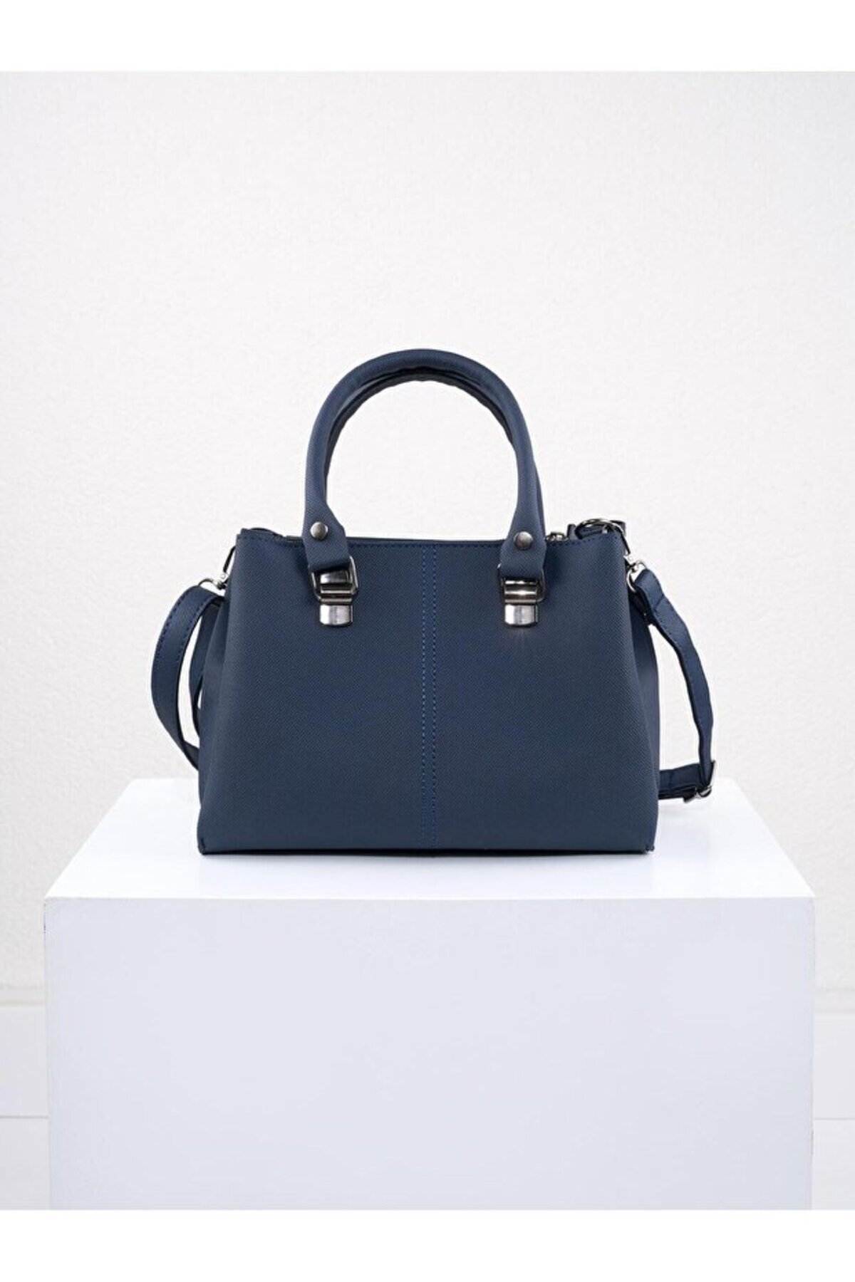 Viso Women's 3 Section Women's Shoulder & Handbag Navy Blue