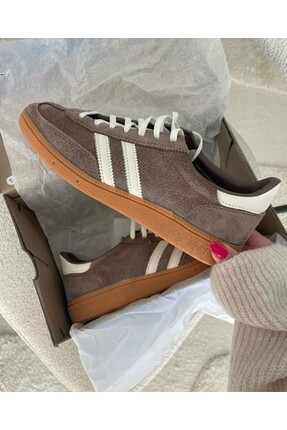 Nuzabi Spezz İthal Handball Kahverengi Suet Sneakers