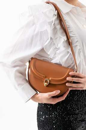 Larolina Kadın Taba Suni Deri Ayarlanabilir Askılı El, Kol Ve Omuz Çantası