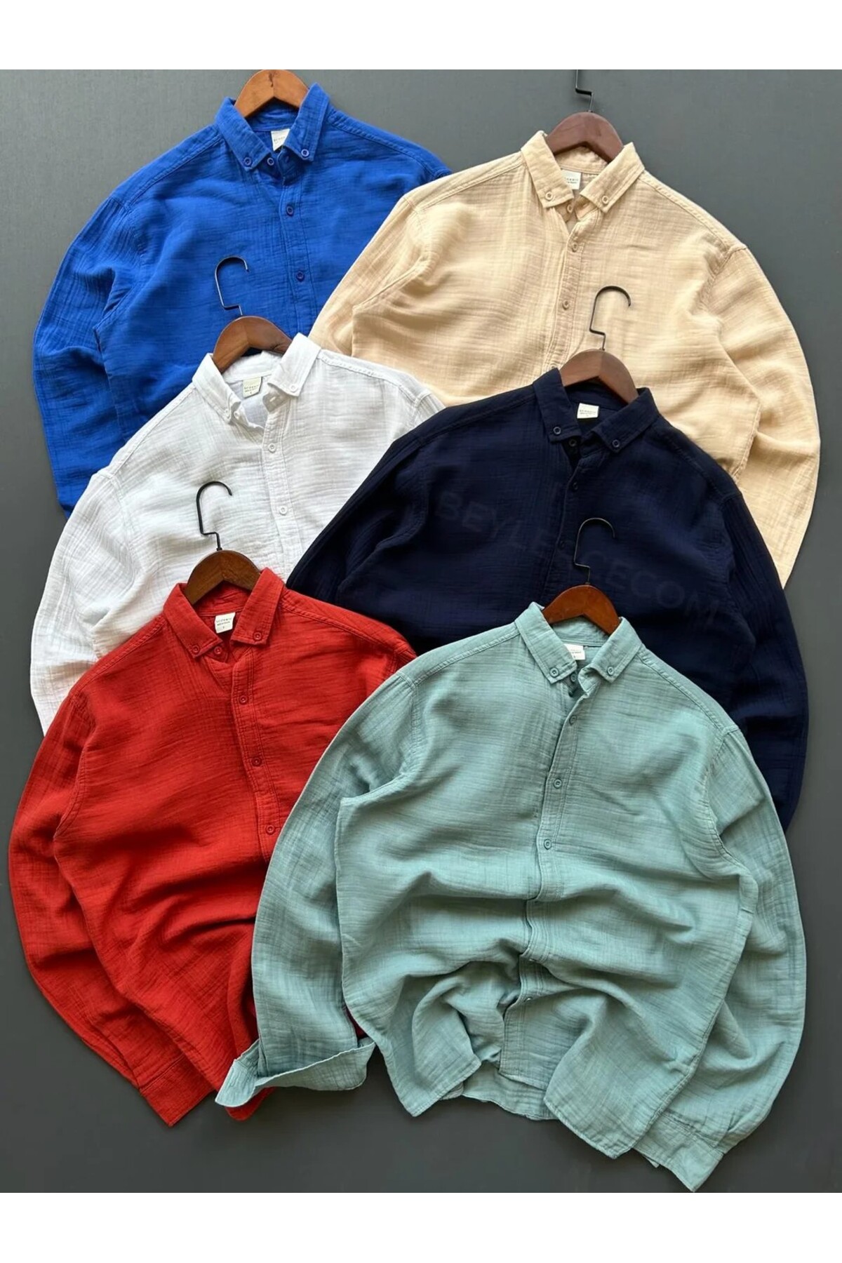 Beylerce  Yıkamalı Müslin Kumaş Gömlek - Görsel 4