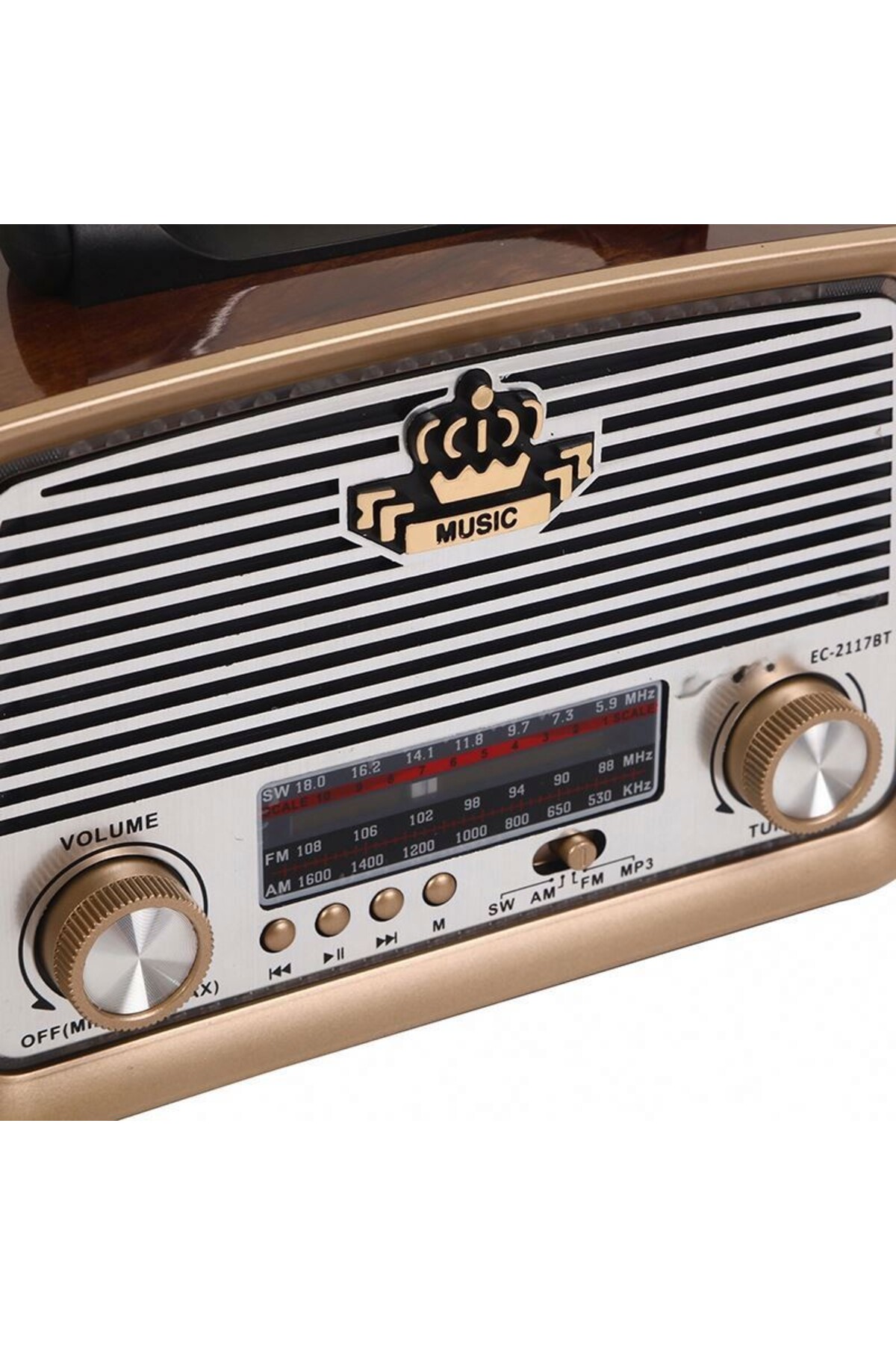 301 Nostaljik Radyo Bluetooth Hoparlör – Retro Tasarım – USB/TF/FM Destekli