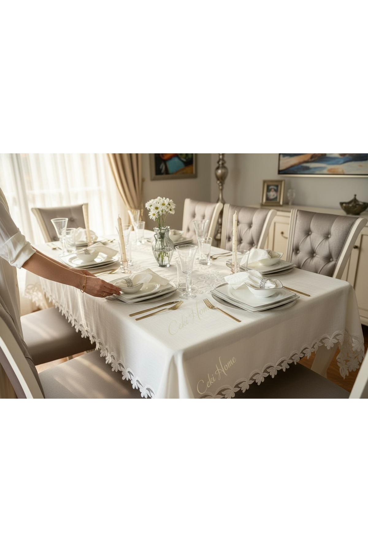 Helena 26-Piece Tablecloth Set – 12 Persons | 160x220 cm Living Room/Room /Dinnerware-Dowry