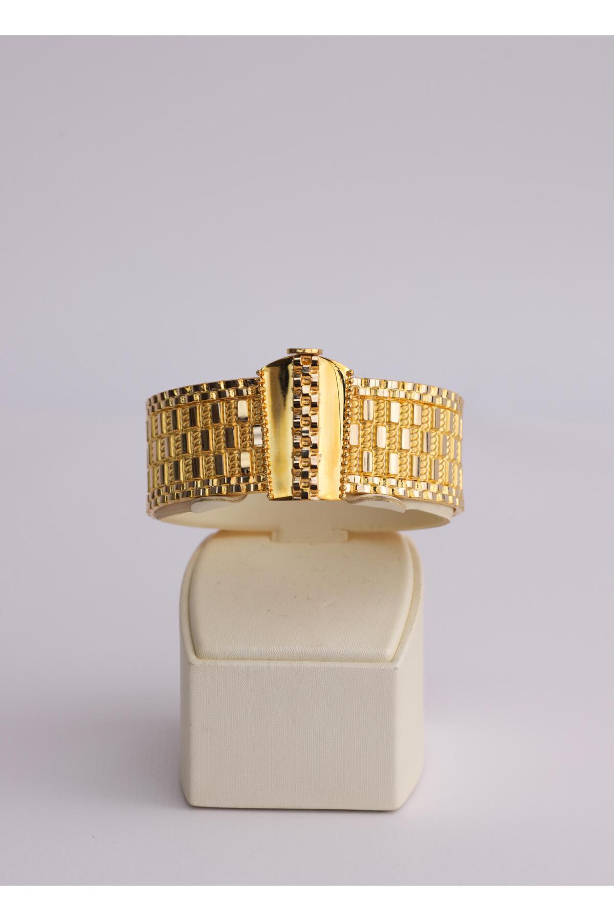 Narin Mücevherat Nar-in Altın Mücevherat Desenli Modern Altın Kelepçe 23