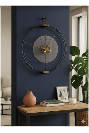 Lamra Dizayn Rosa Siyah /Ceviz Premium çift çemberli lüx Orta boy sessiz duva...