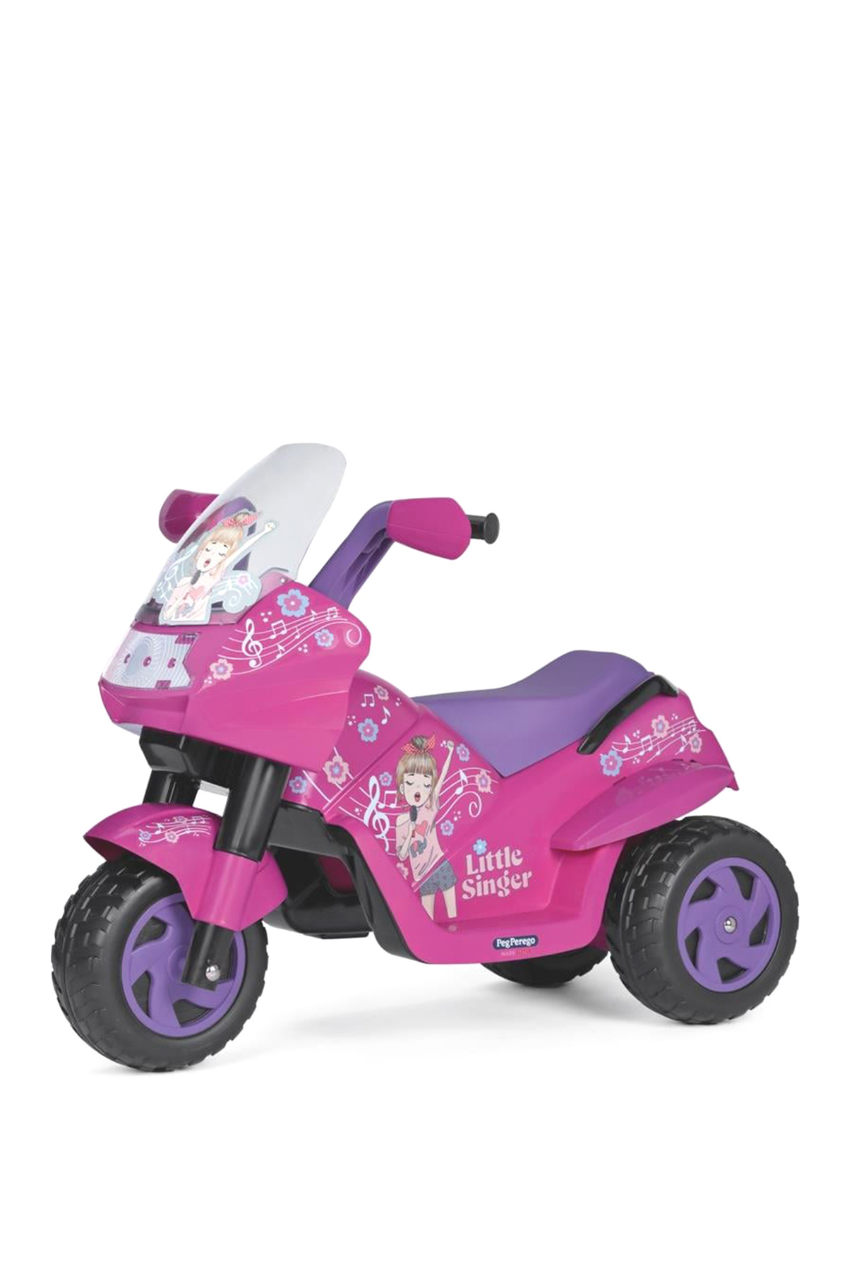 Peg Perego Little Singer Pembe 6V Çocuk Akülü Motosiklet