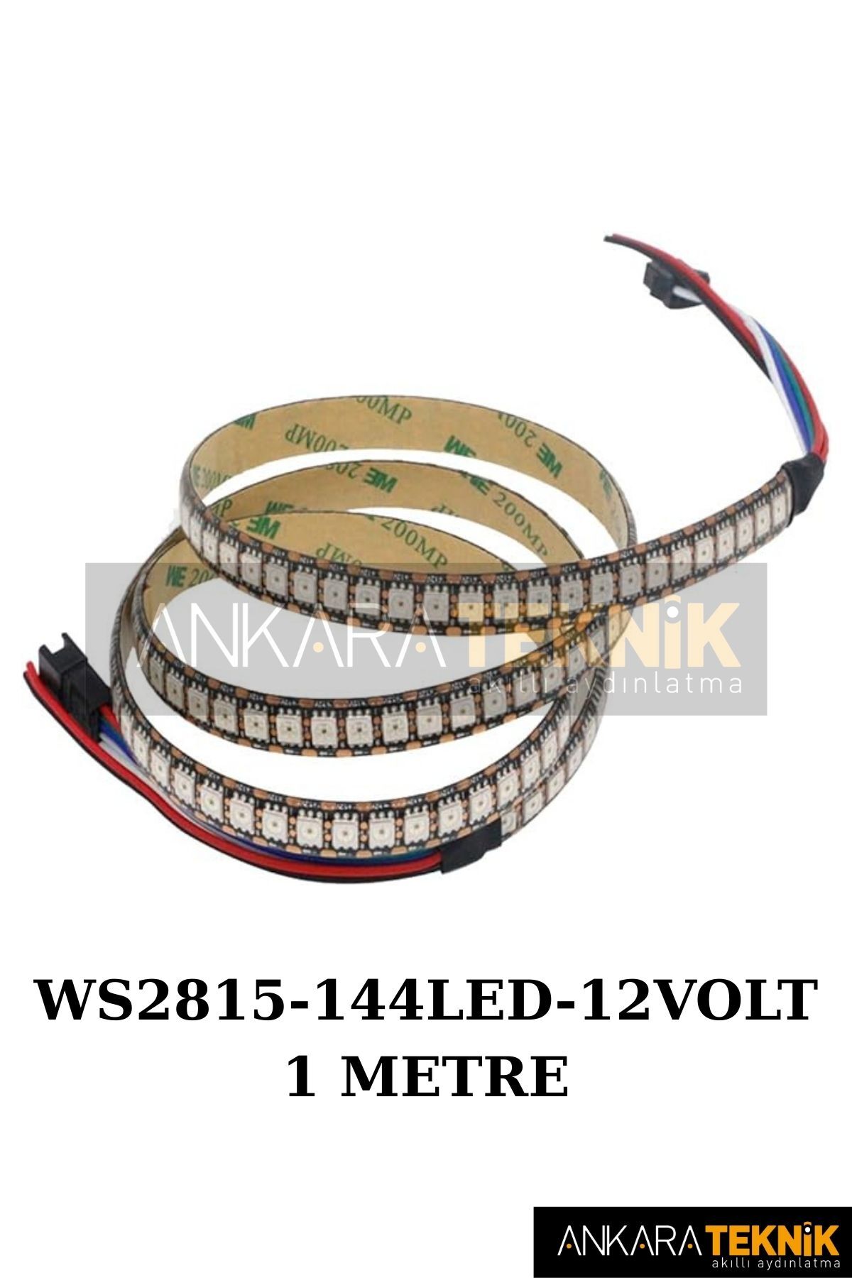 ankarateknik ws2815 144led/1mt. adreslenebilir piksel led / 12Volt