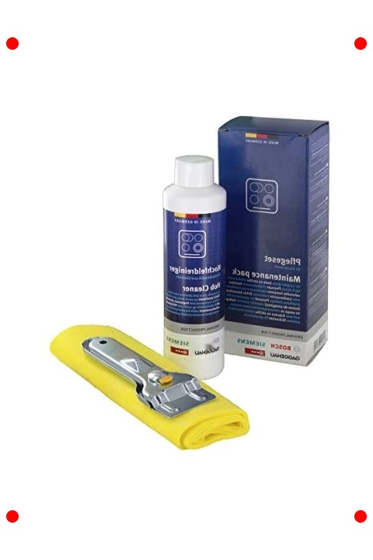 Genel Markalar Cam Serak Ocak Bakım Seti (Tezleyici, Kazıyıcı, Bez)