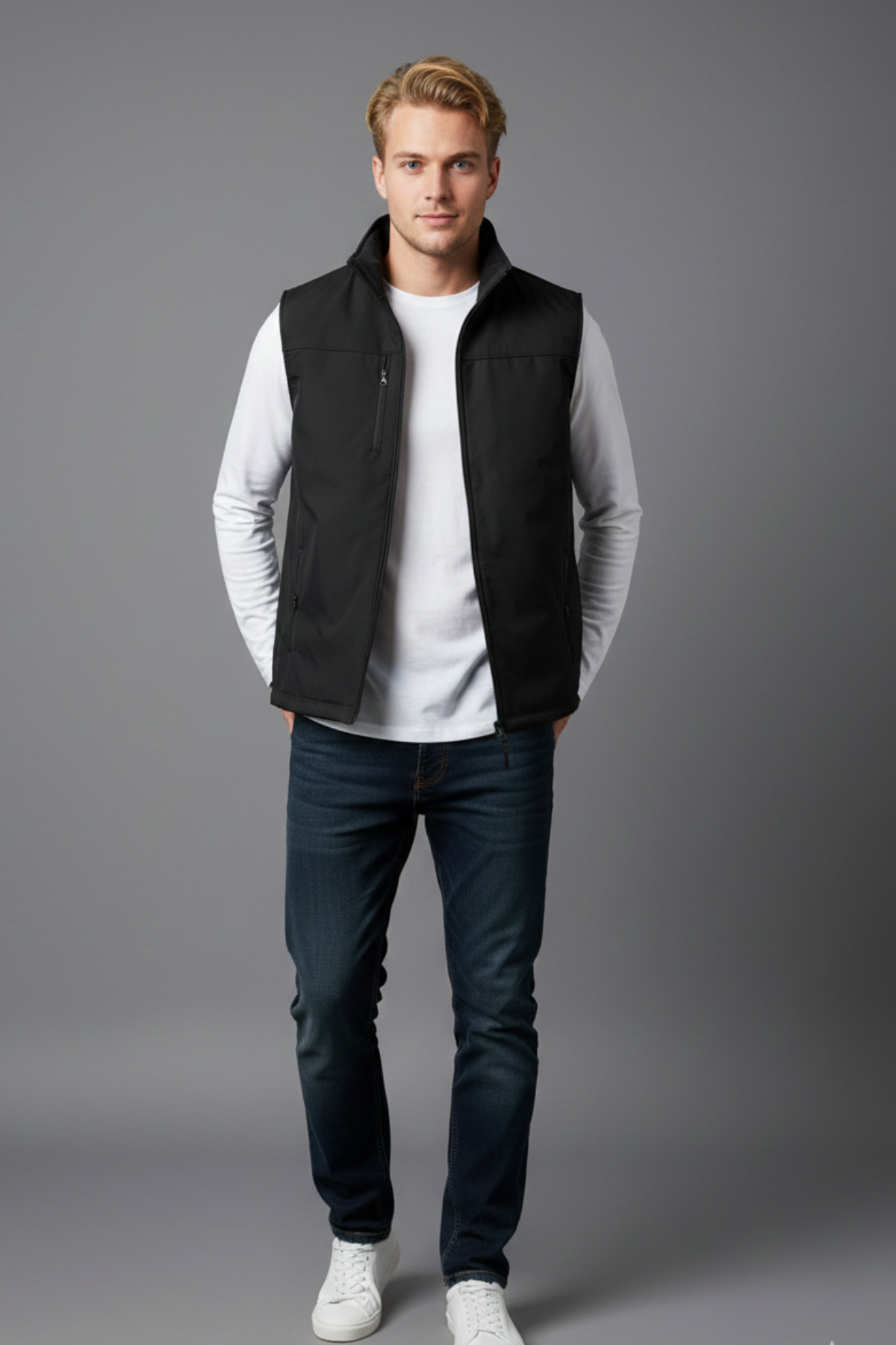 Gubo  Erkek Yelek Fermuarlı Spor ve Günlük Tarz İçin Modern Tasarım
