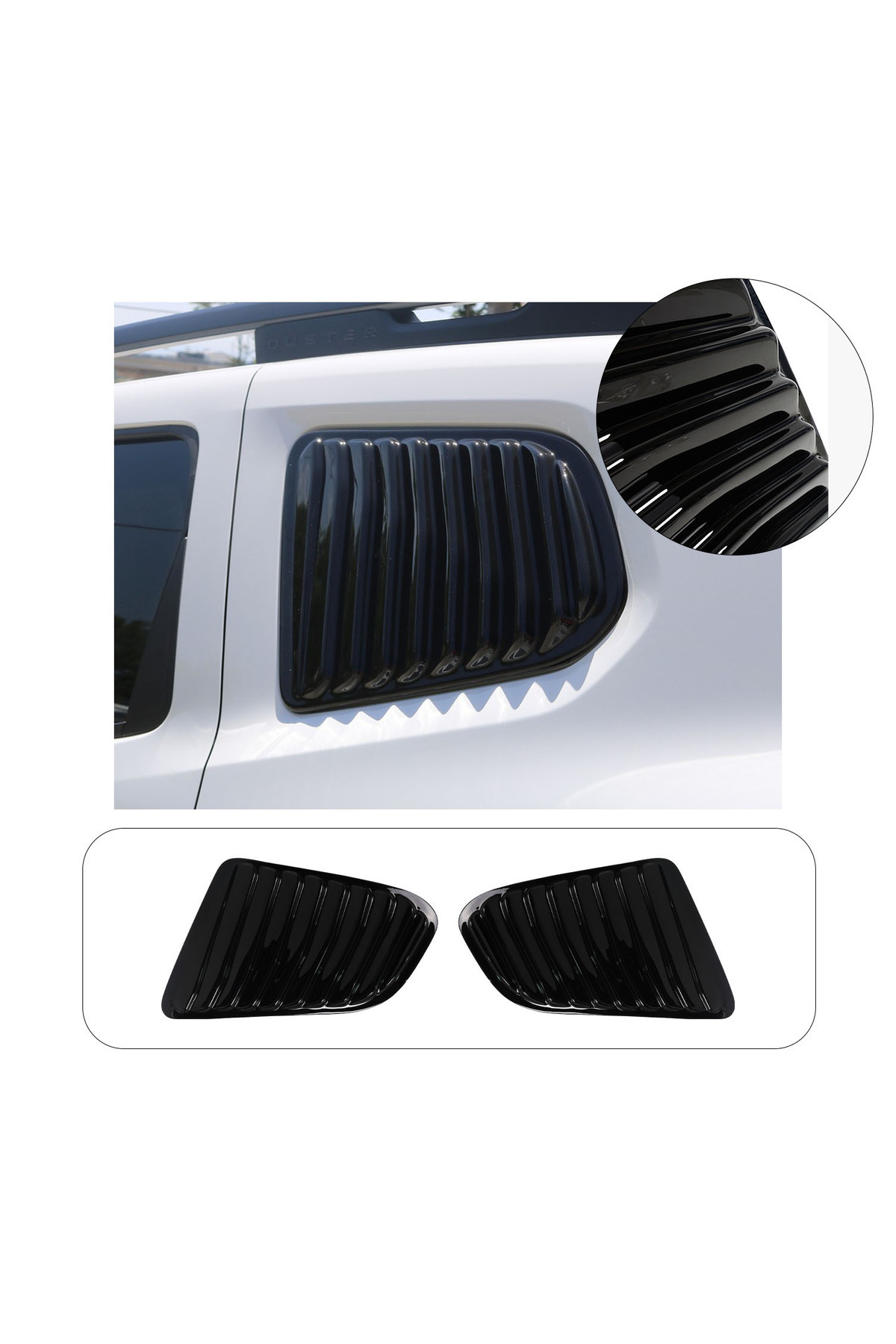 ServetDizaynOto Dacia Duster Uyumlu 2018-2024 Abs Kelebek Cam 2 Parça