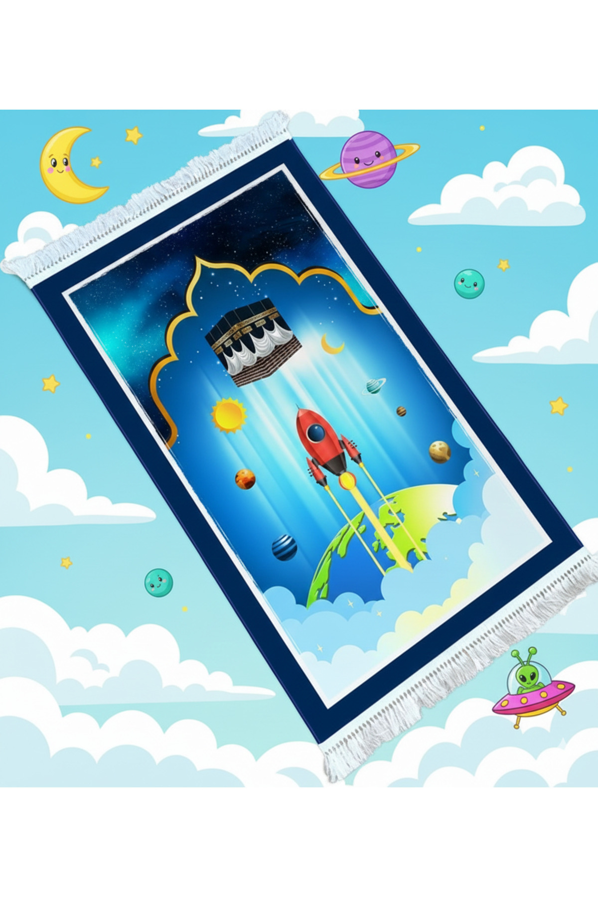 Digital Printed Spacecraft Themed Children's Prayer Sheet Prayer Holder